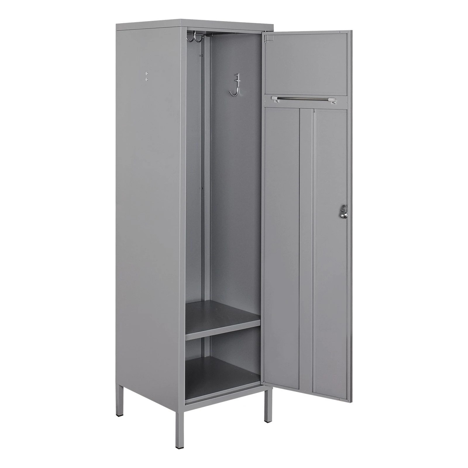 5 Ausway Industrial Metal Locker Cabinet 138cm Lockable Steel Storage Unit with Hanging Hooks, 5 of 7