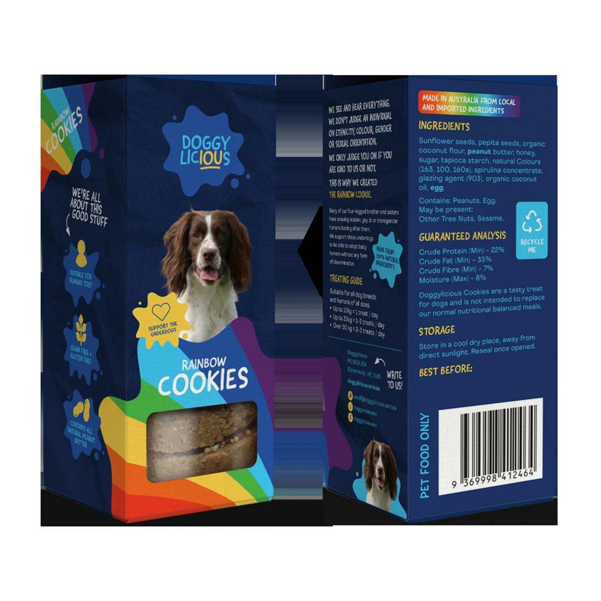 2 Doggylicious Dog Treat Rainbow Cookies 180g, 2 of 2