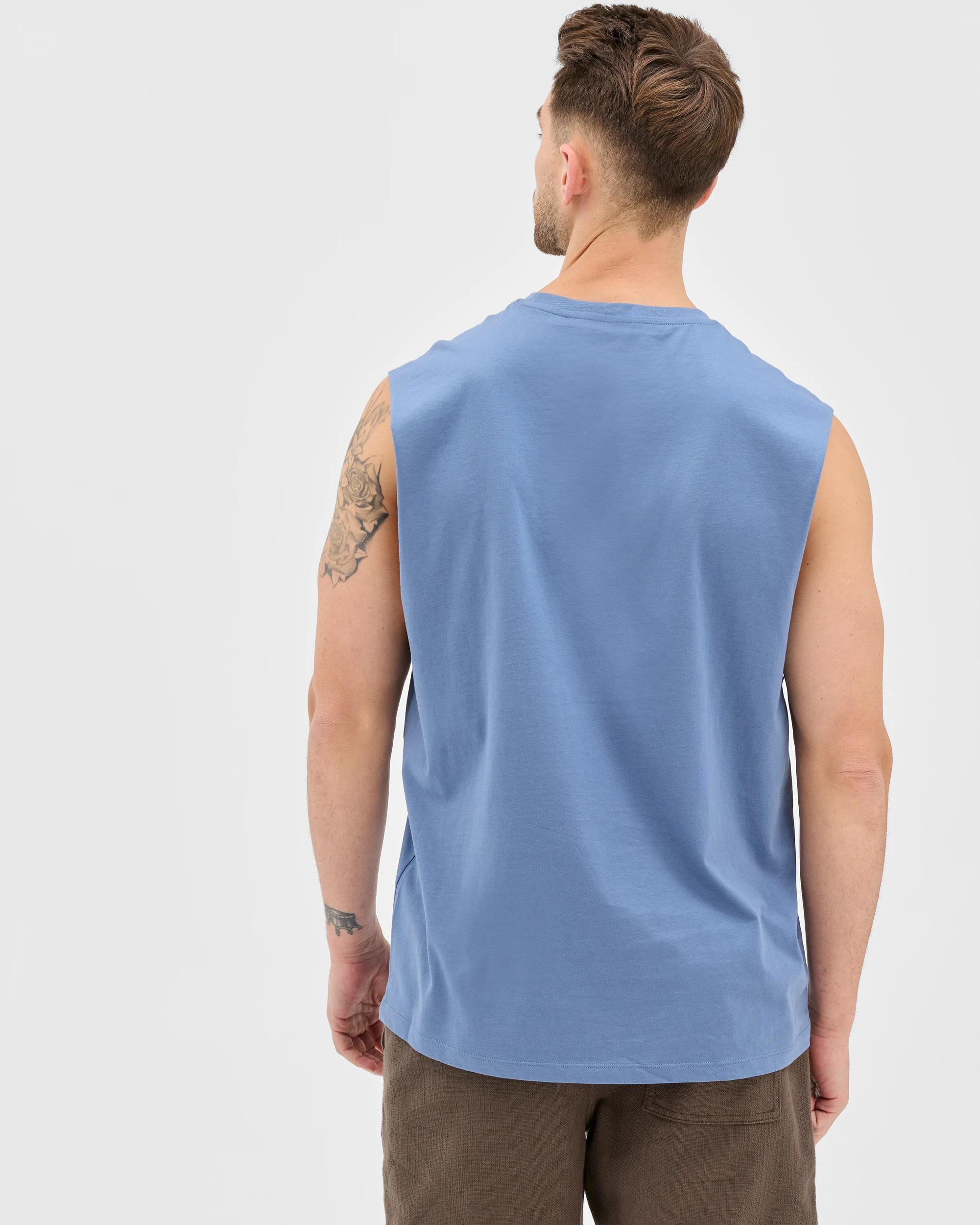 7 Target Man Australian Cotton Tank Top BLUE HORIZON, 7 of 7