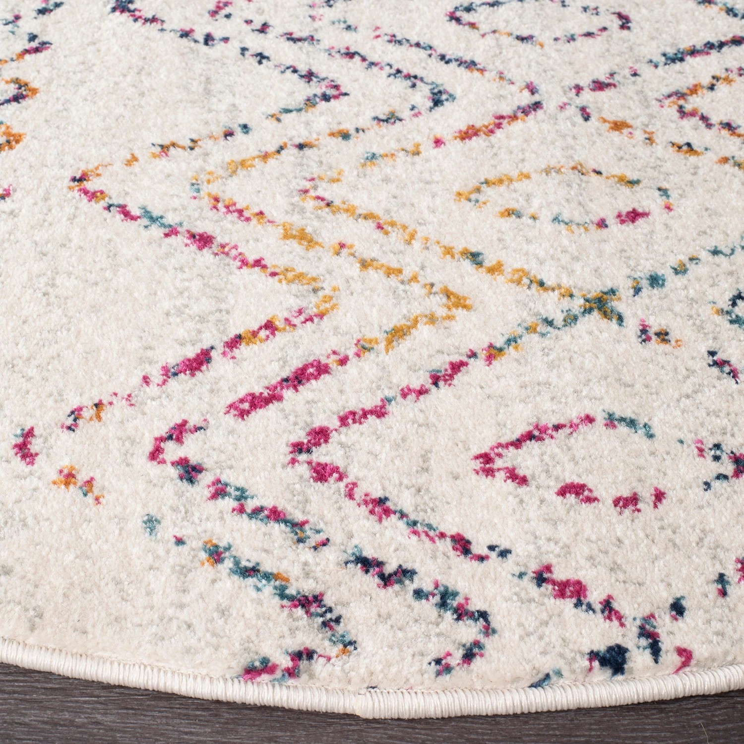 1 Common Ground Rugs Bluebay 453 240x240cm - Large Round Power Loomed Pet Friendly Rug - Natural, 1 of 5