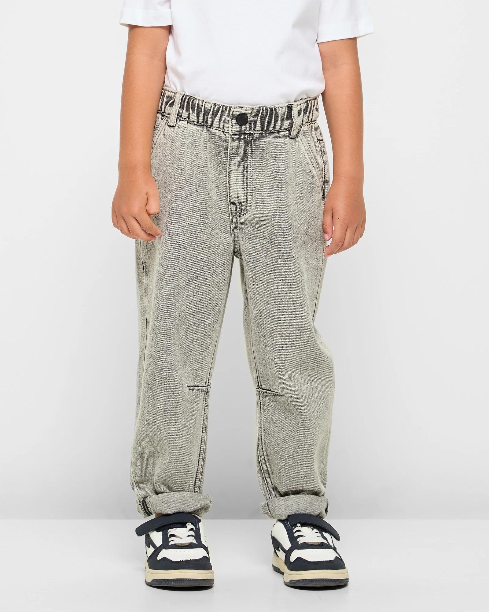 1 Target Relaxed Balloon Fit Denim Jeans GREY, 1 of 5