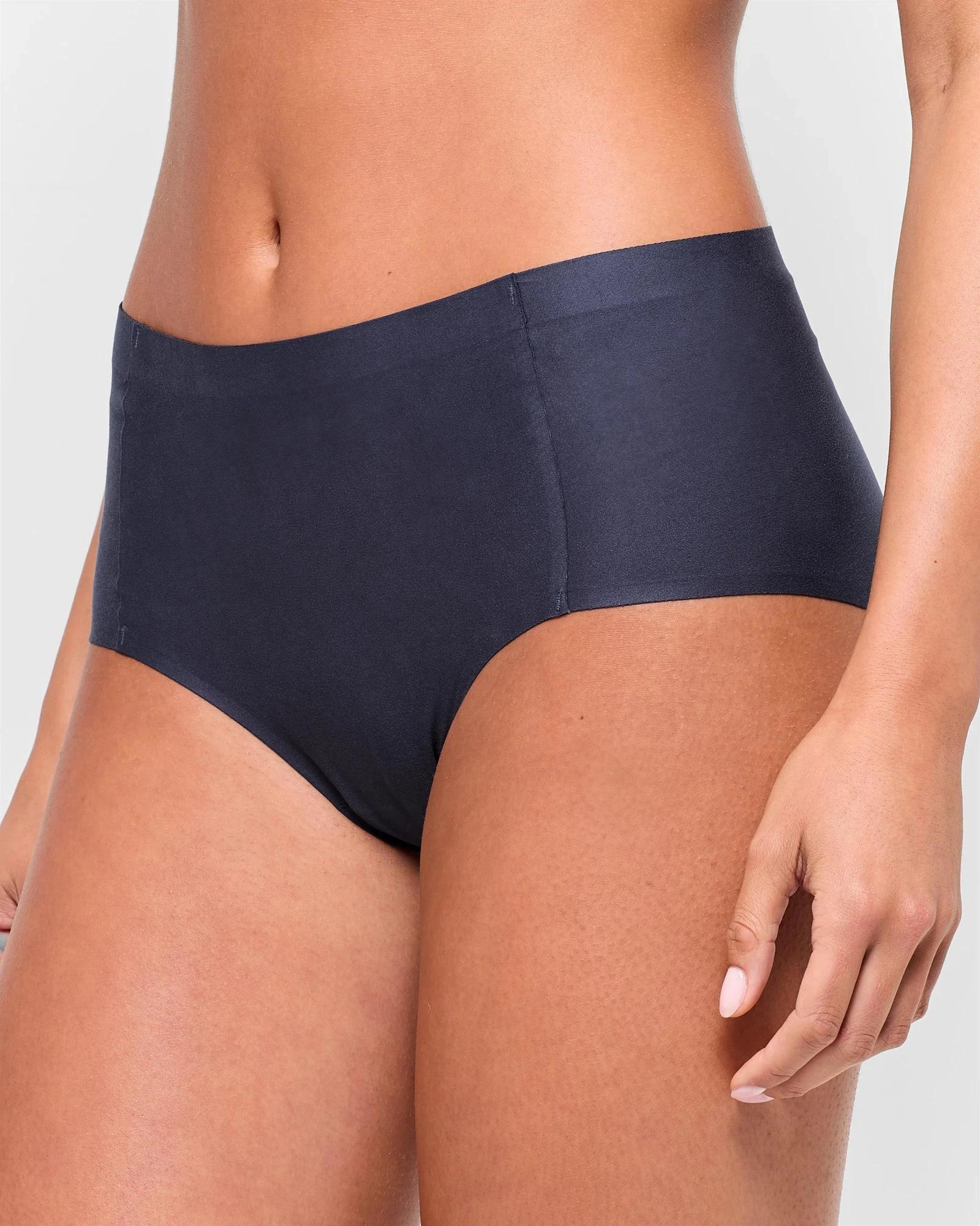 3 Target 2 Pack Bonded No Show Midi Briefs BARE BEAUTY/WINTER BLUE, 3 of 8