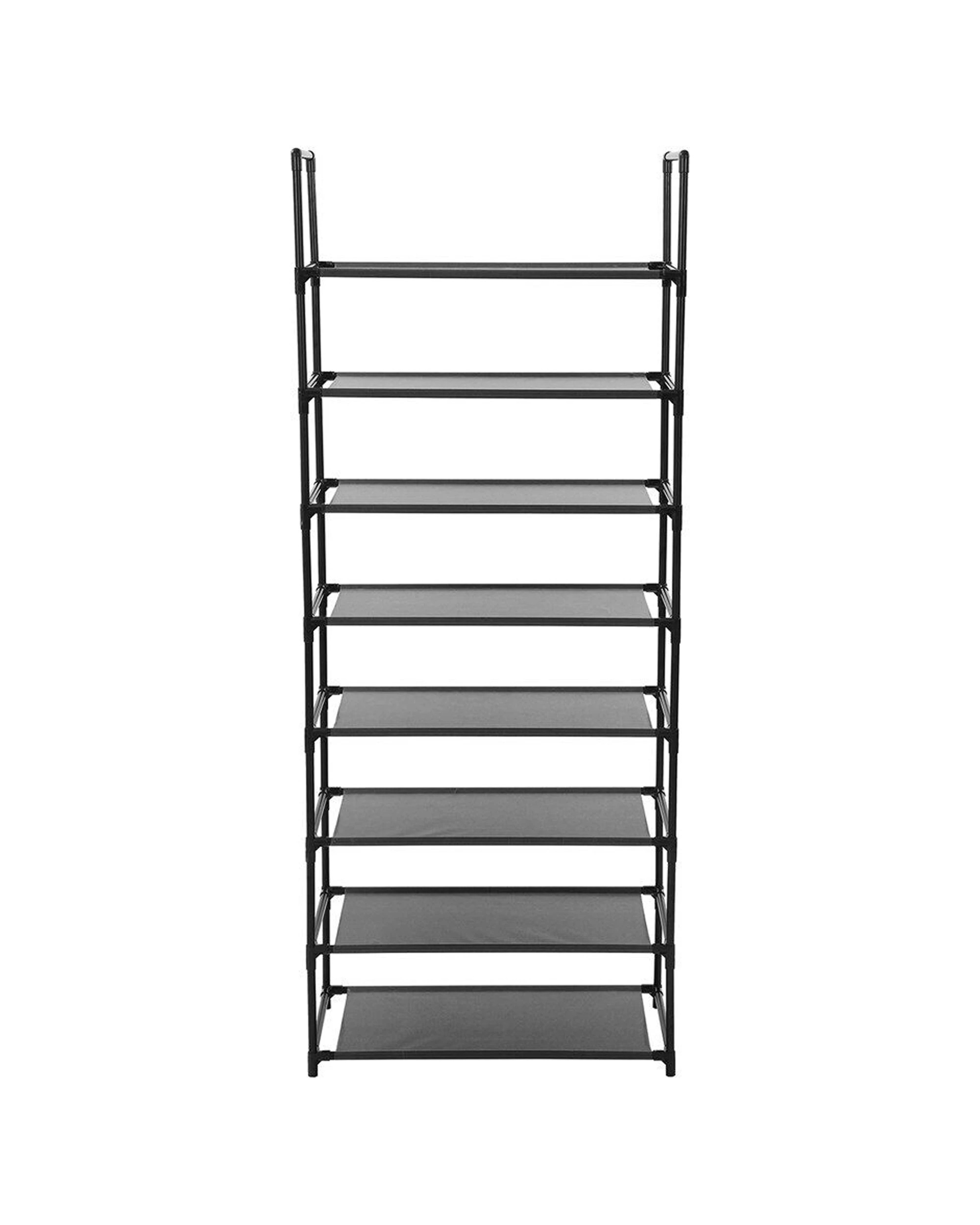 3 Boxsweden 8 Tier Shoe Organiser Durable Sturdy Construction - Black, 3 of 7