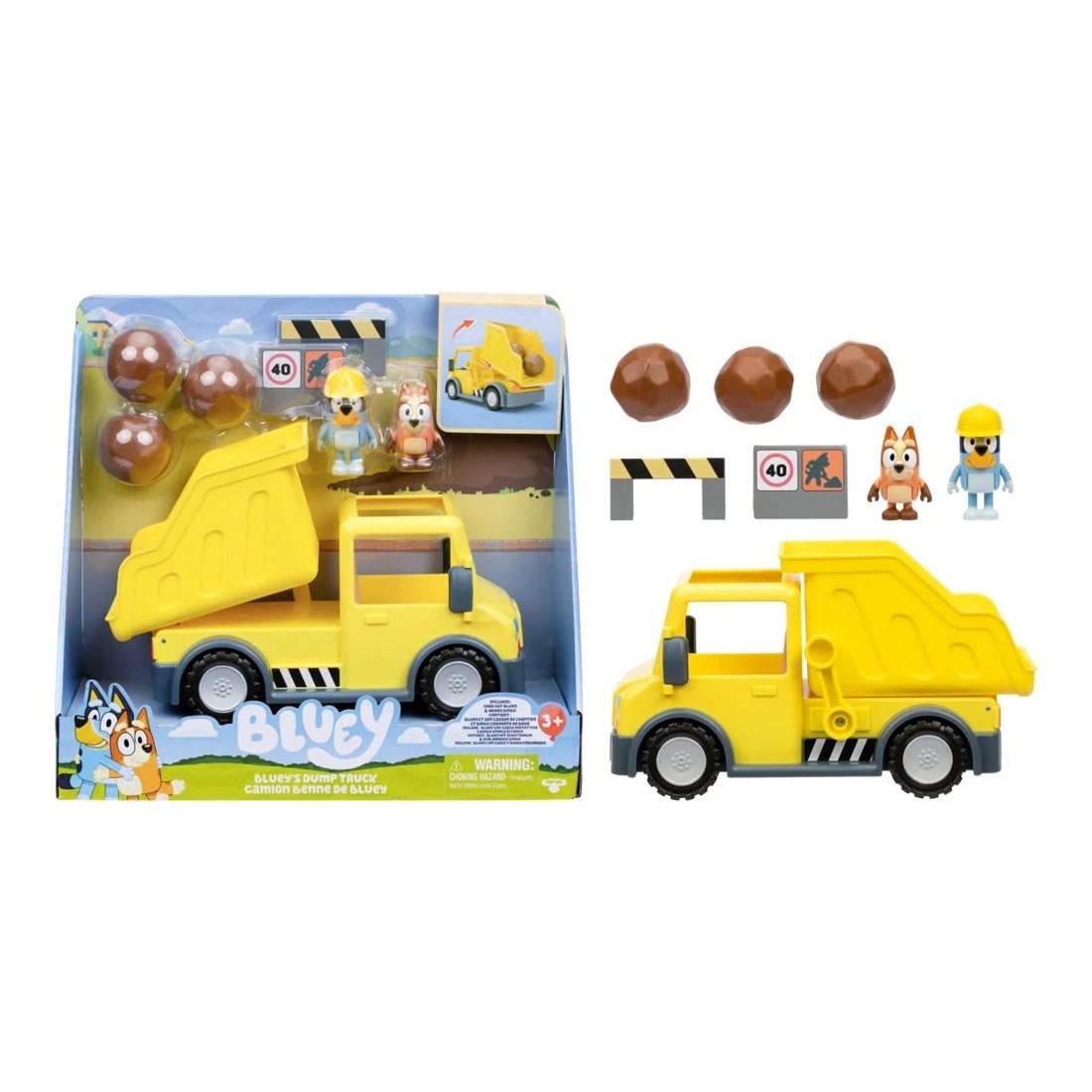 2 Bluey's Dump Truck With Exclusive Hard-Hat Bluey and Muddy Bingo Figures Set, 2 of 10