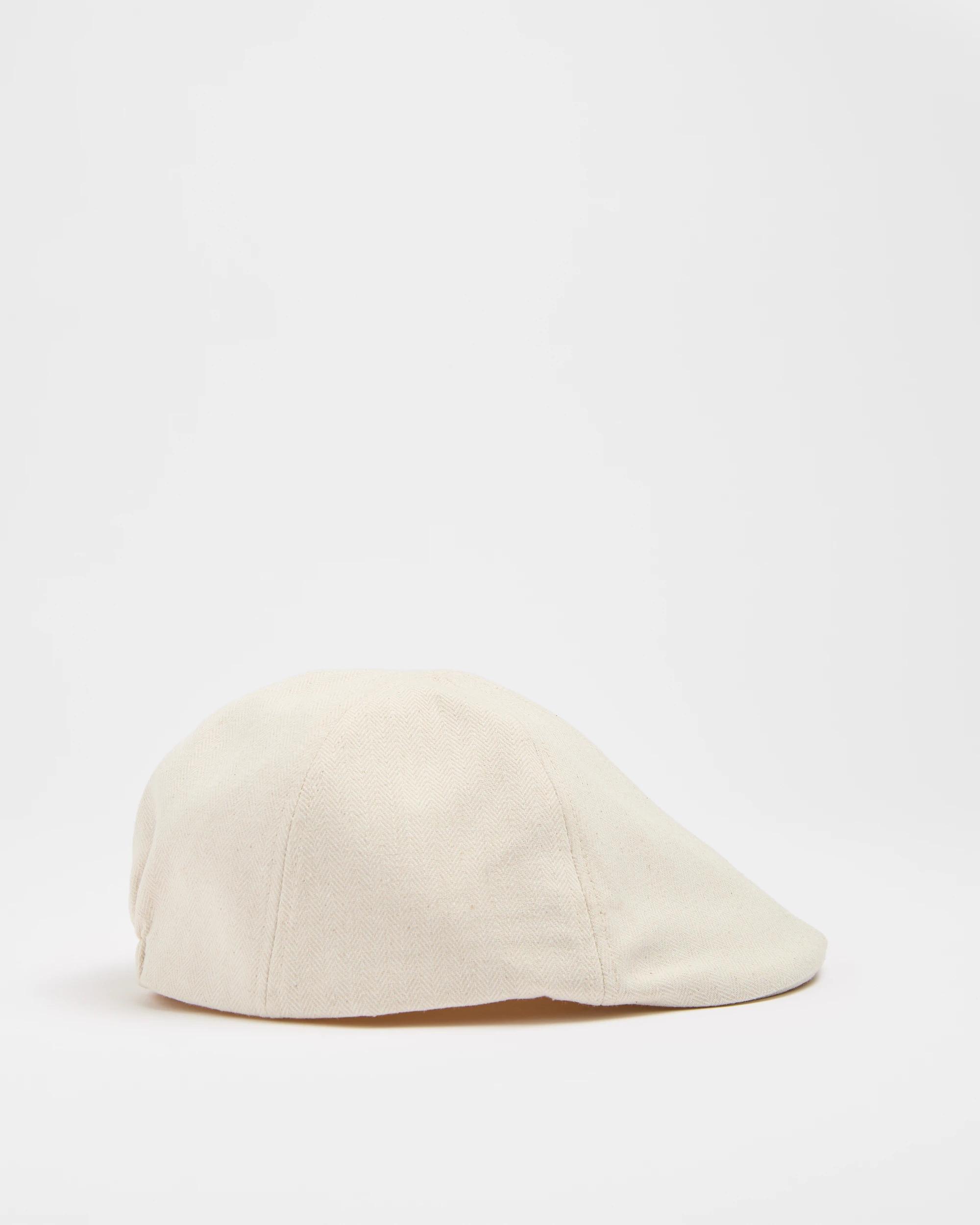 3 Target Mens Textured Flat Cap NATURAL, 3 of 4