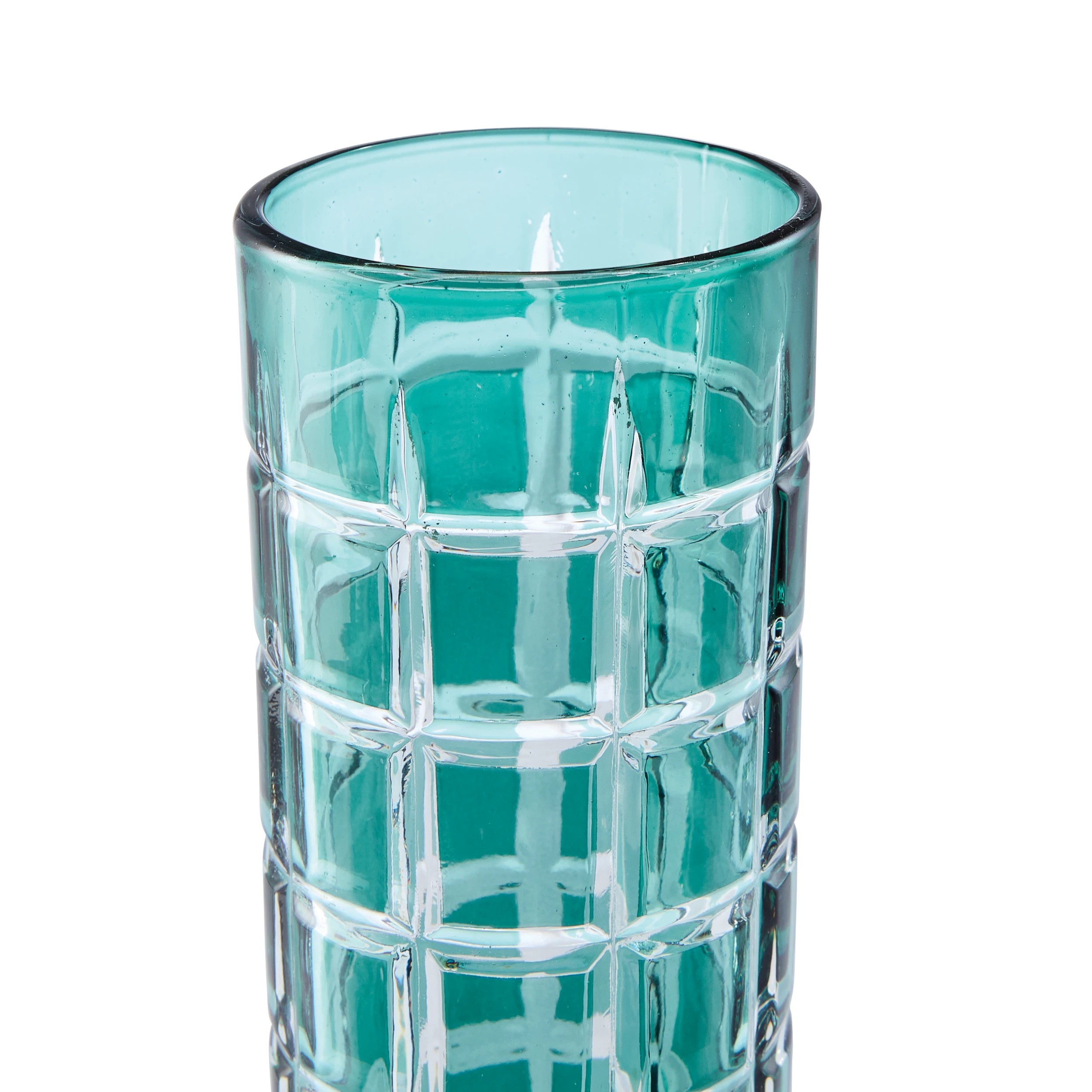4 6 Green Tartan Highball Glasses, 4 of 6