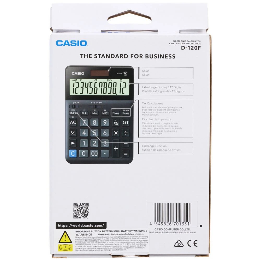 4 Casio D120-F Desktop Calculator, 4 of 4