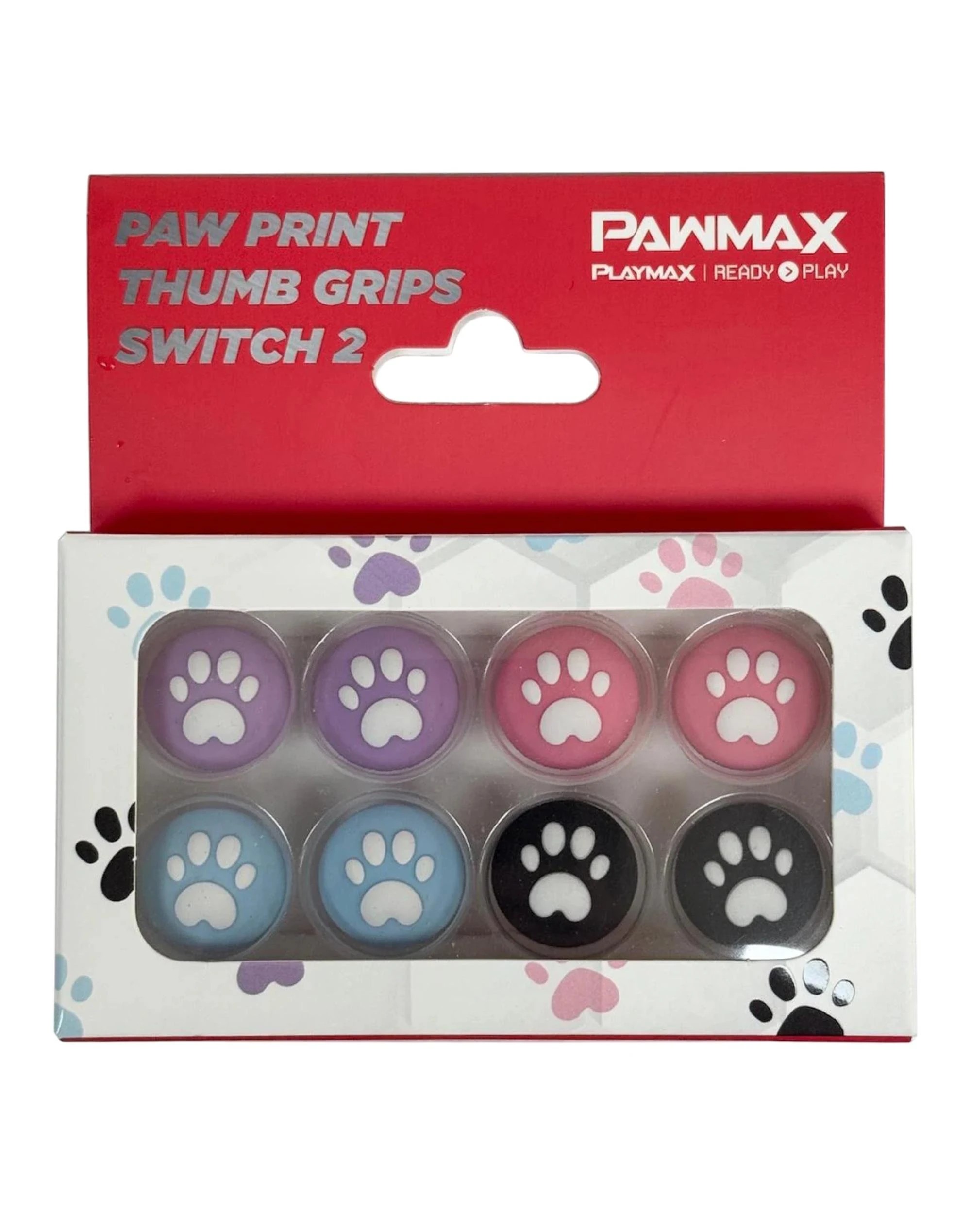 4 Playmax Paw Print Thumb Grips for Nintendo Switch 2 - Multi, 4 of 5