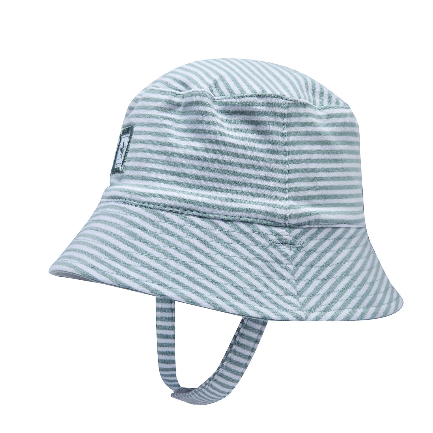 1 Snugtime Stipe Jersey Bucket Hat, Greenstripe Small GREEN, 1 of 6
