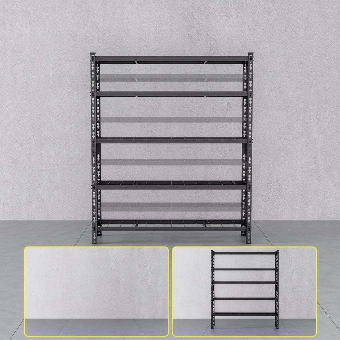 5 4 x 1.8M Giantz Garage Shelving Warehouse Rack - Black, 5 of 6