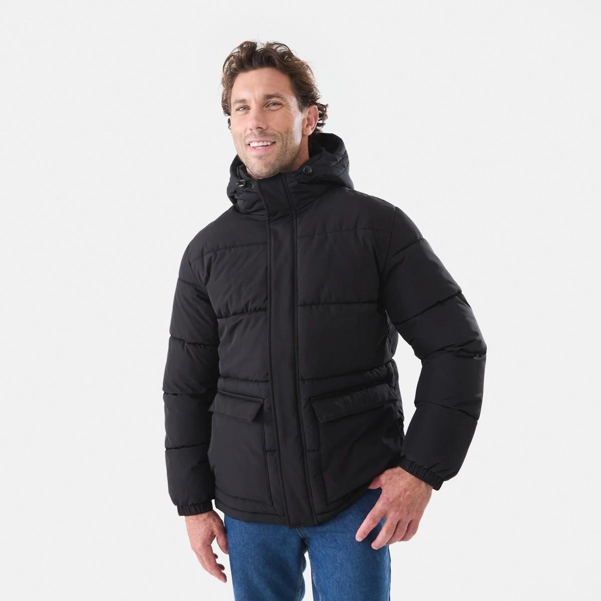 2 Hooded Puffer Jacket Black, 2 of 6