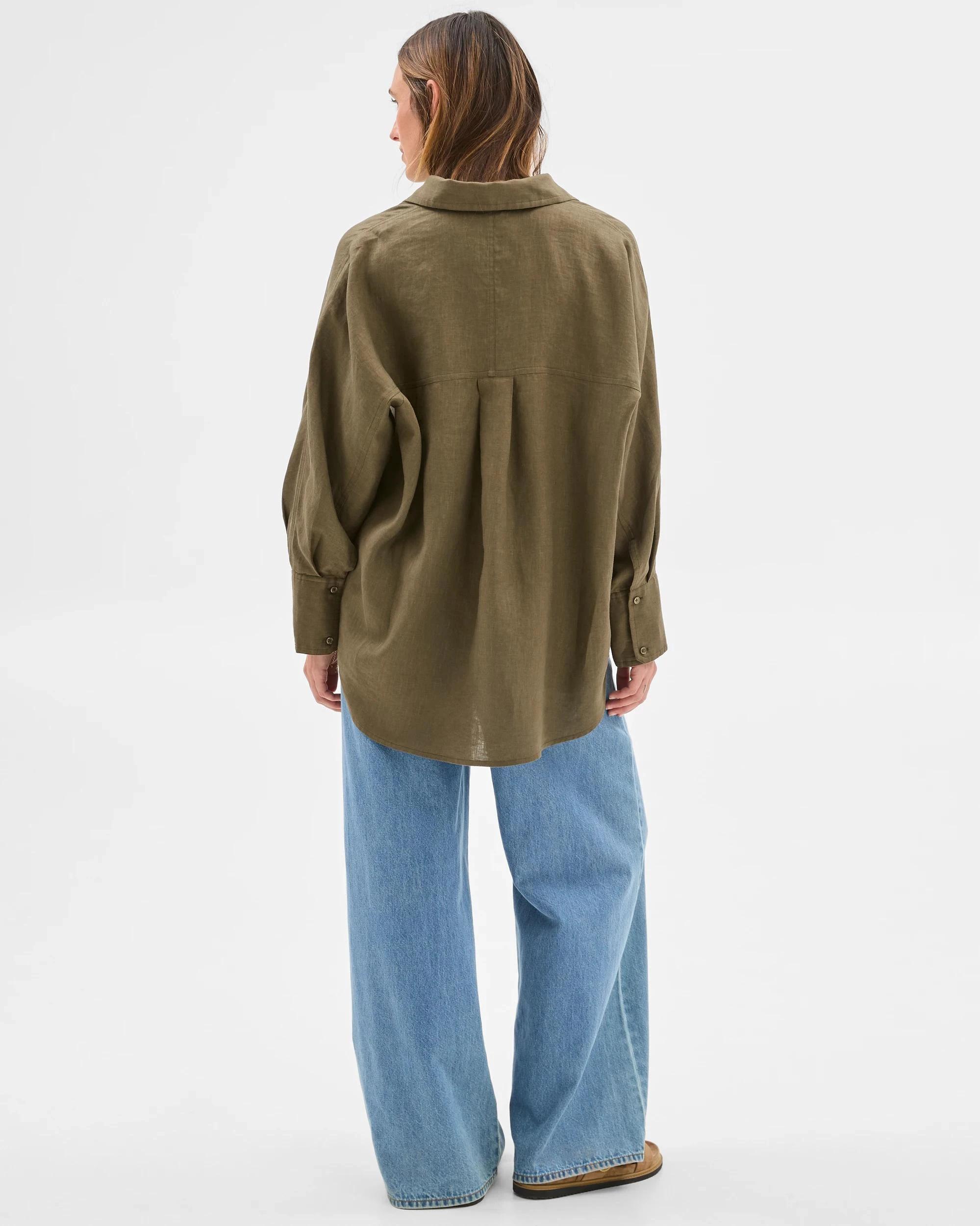 6 Target European Linen Long Sleeve Shirt WILLOW, 6 of 6