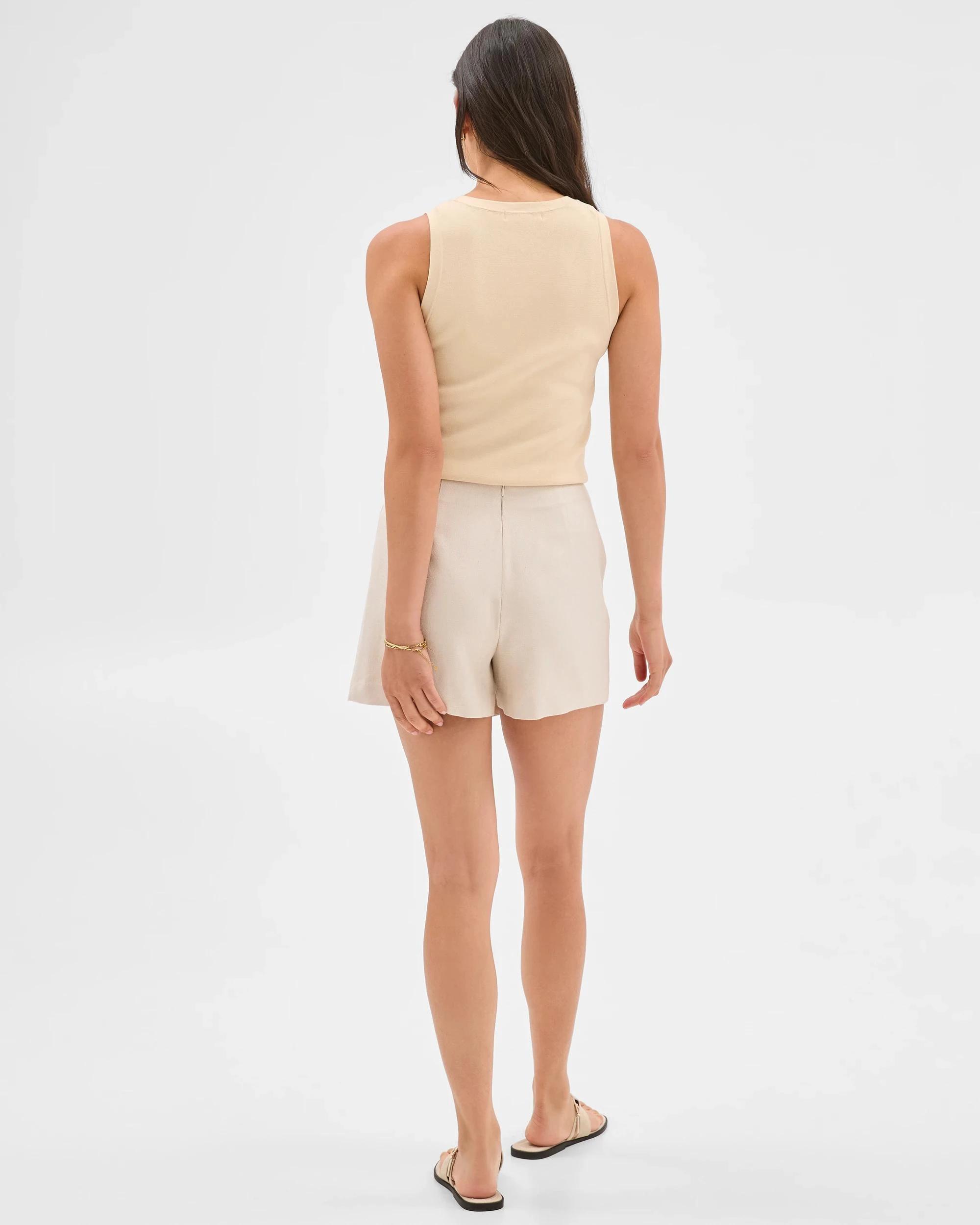 4 Textured Pocket Detail Mini Skort - Preview CREAM, 4 of 6