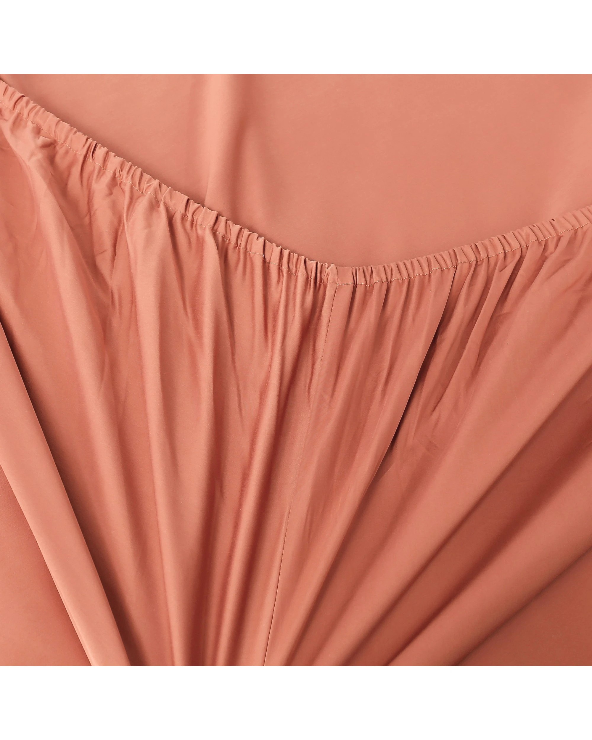 4 Serene 400TC Bamboo Cotton Sateen Sheet Set - King Single Bed - Clay, 4 of 6