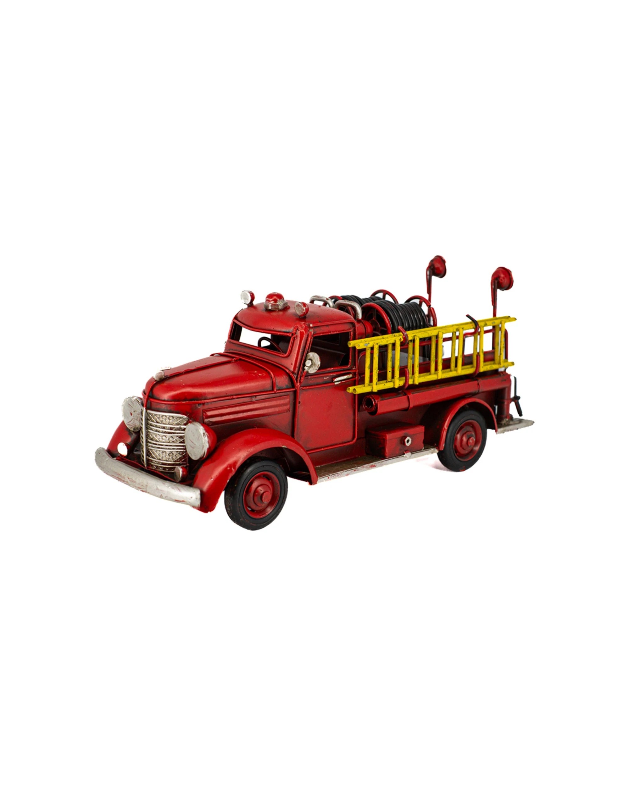 1 Boyle Metal Display Rustic Fire Truck Ornament Home Decor 31cm - Red, 1 of 4