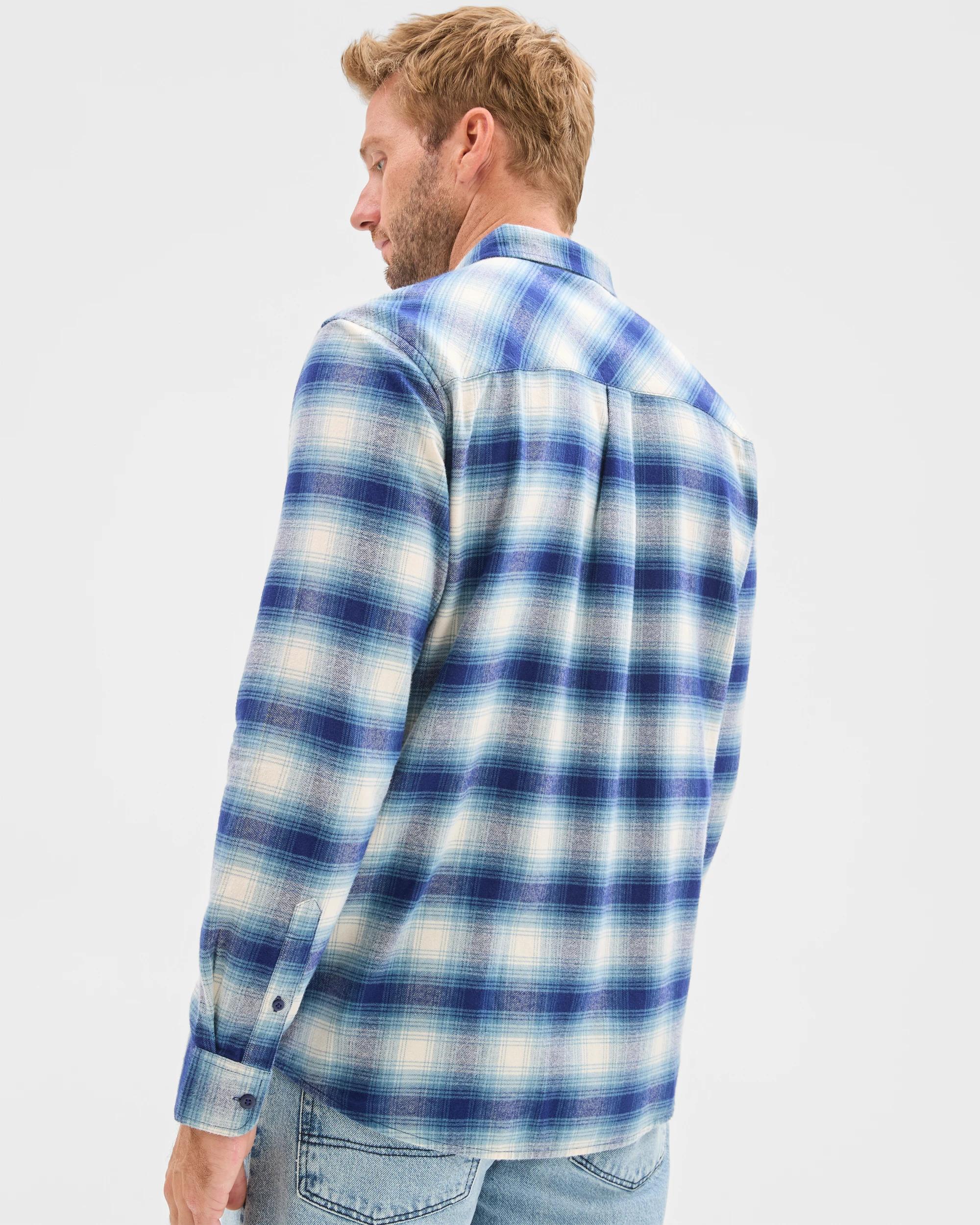 6 Target Australian Cotton Long Sleeve Flannelette Shirt TEAL, 6 of 7