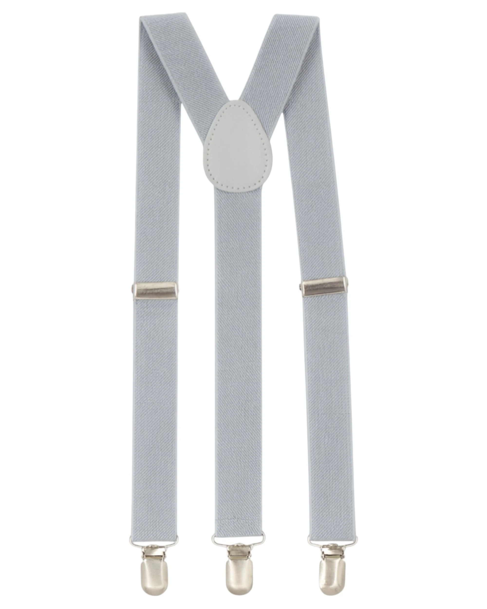1 Zasel Mens Adjustable 100cm Suspenders - Grey, 1 of 3