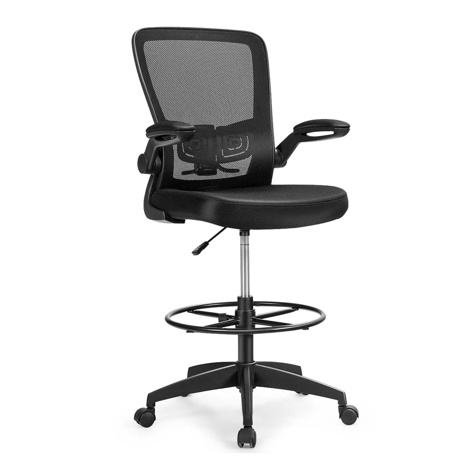 1 Costway Swivel Ergonomic Office Chair Mesh Drafting Chair Computer Chair, 1 of 7
