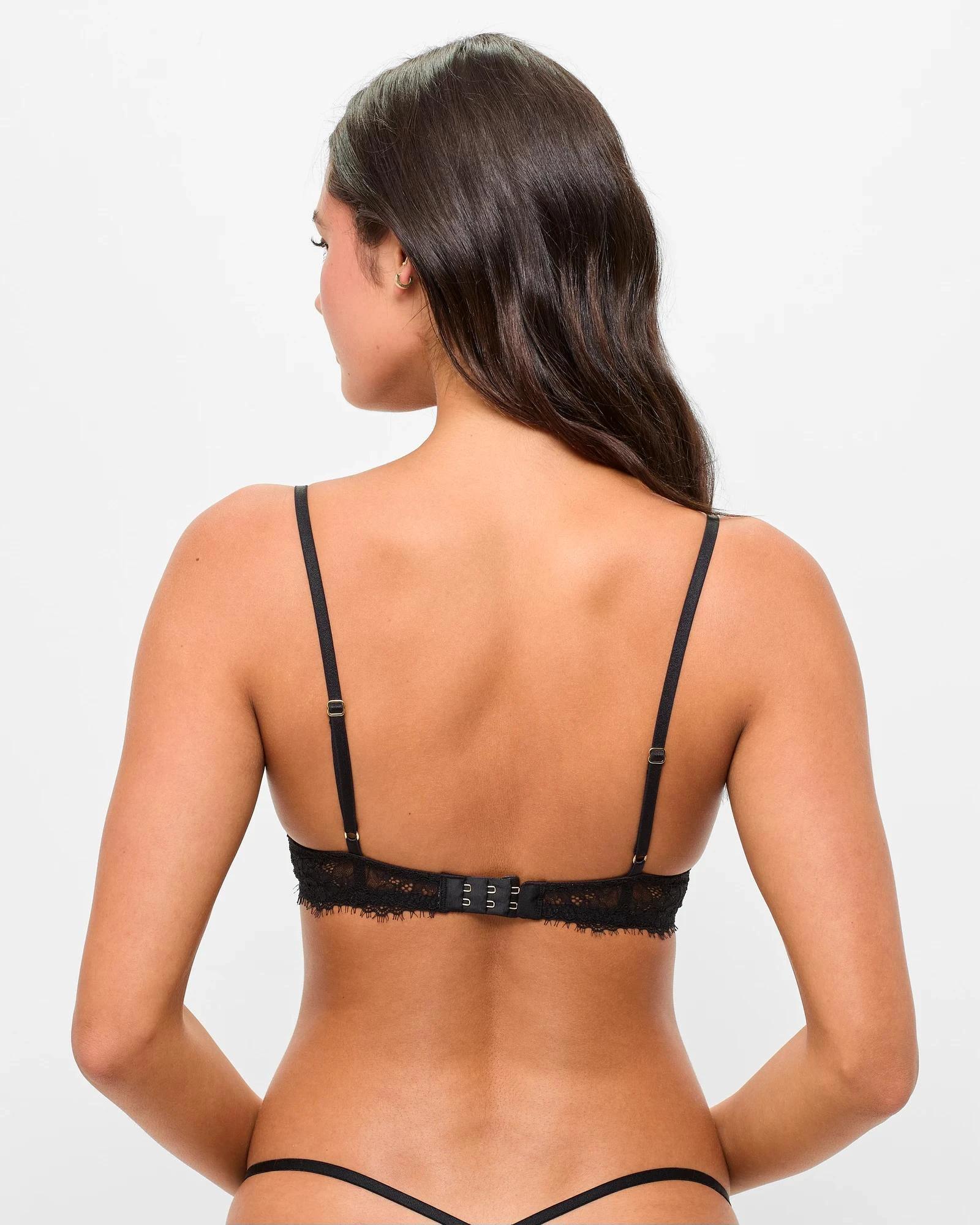 4 Chella Lace Plunge Underwire Bra - Lily Loves BLACK, 4 of 4