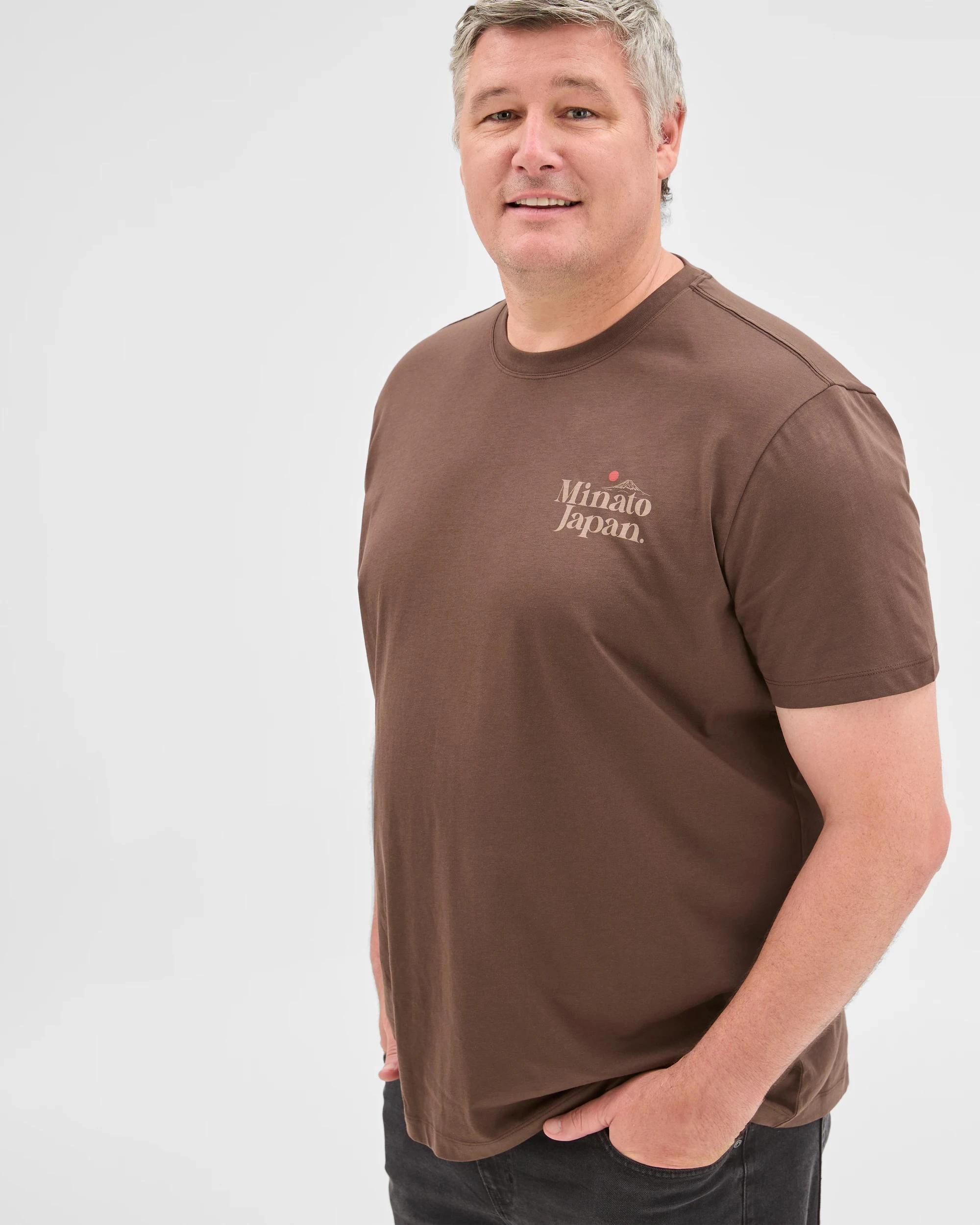 3 Target Man Plus Plus Size Australian Cotton Print T-Shirt CHOCOLATE, 3 of 5