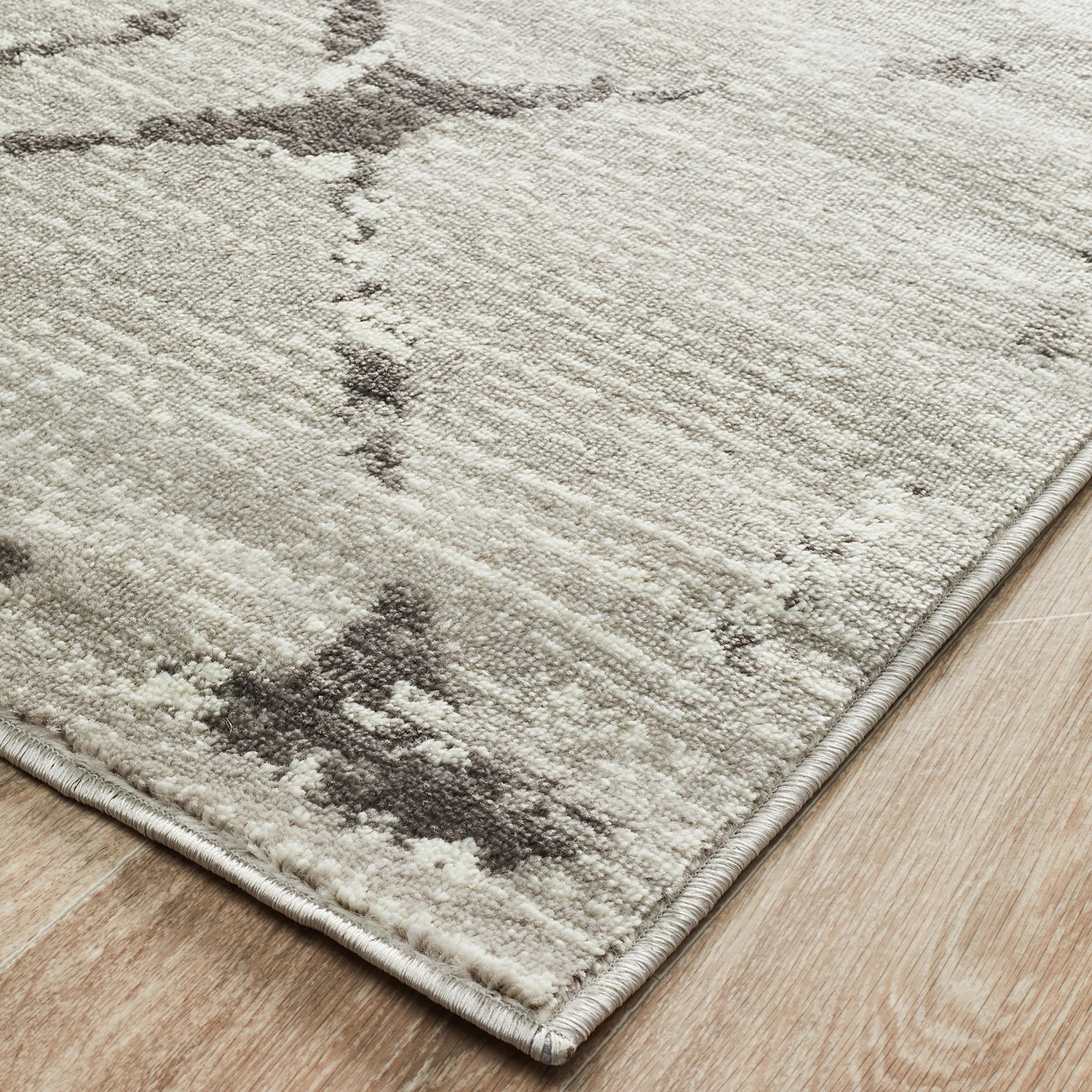 1 Common Ground Rugs Linea 606 230x160cm - Medium Pet Friendly Floor Rug - Silver, 1 of 7