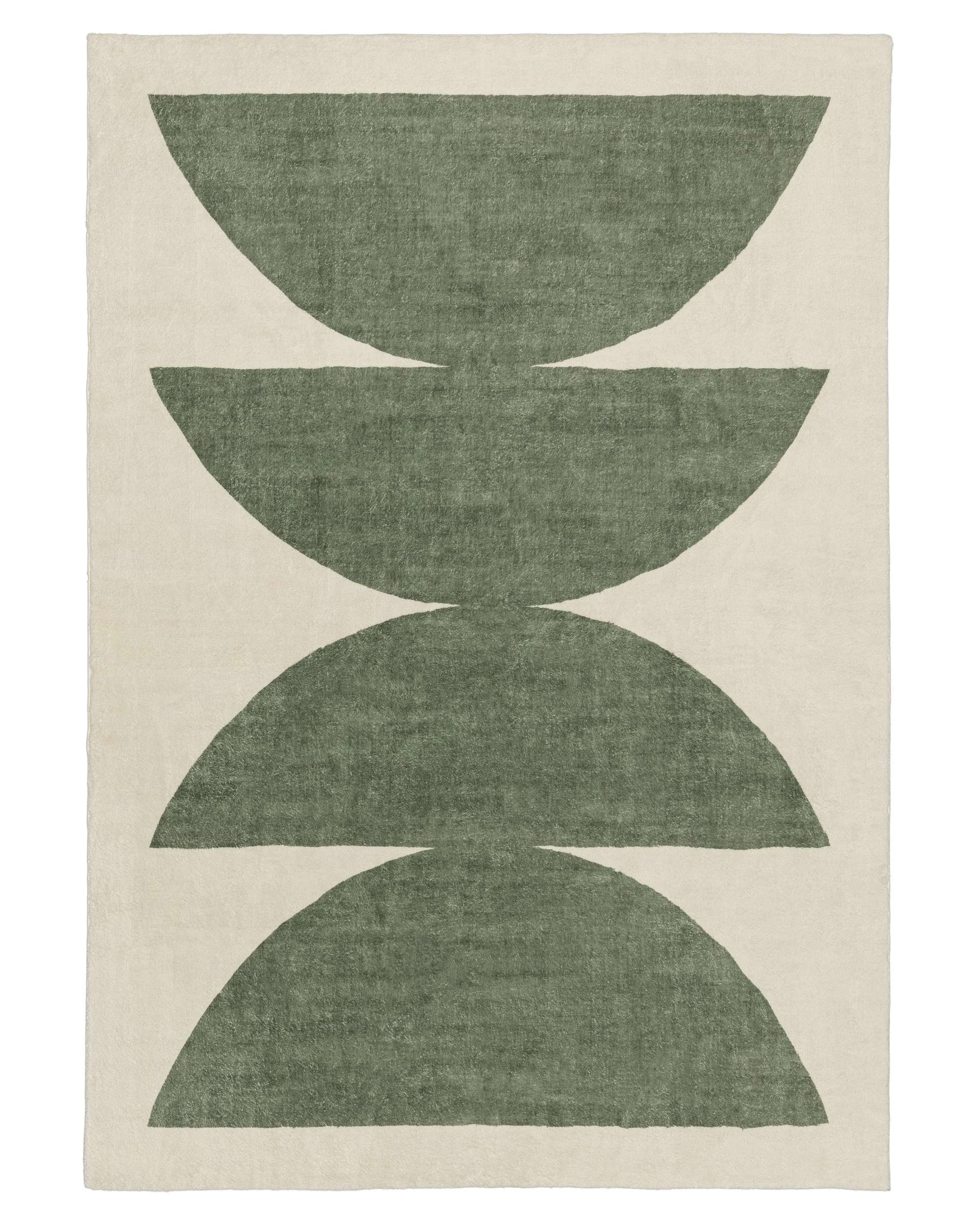 1 Loopsie Lenox Printed Washable Rug-180cm x 120cm - Green, 1 of 8