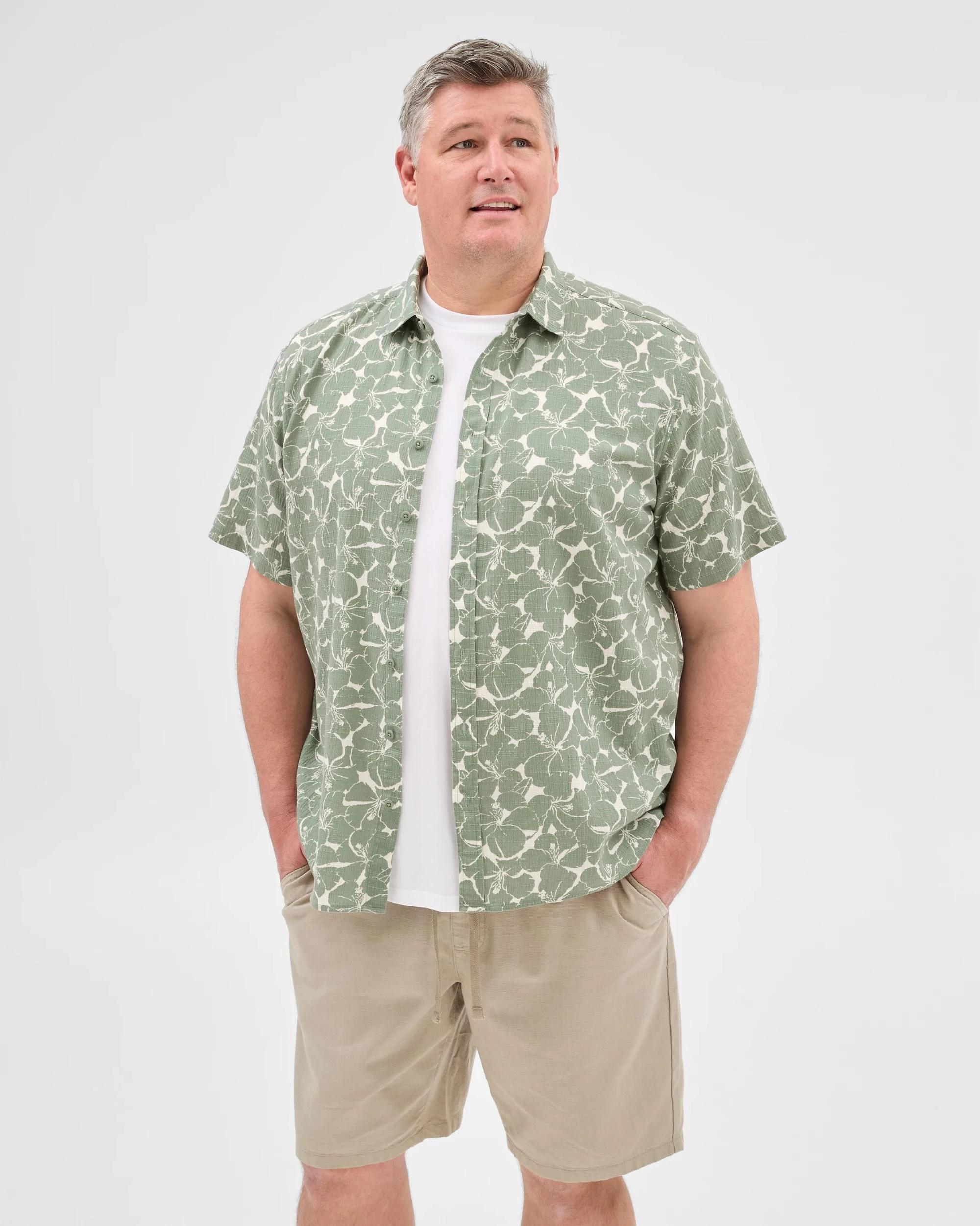 3 Target Plus Size Australian Cotton Crinkle Print Shirt TEAL, 3 of 6