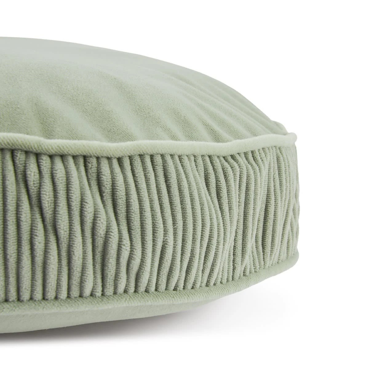 2 40cm Velvet Round Cushion - Seagrass, 2 of 4