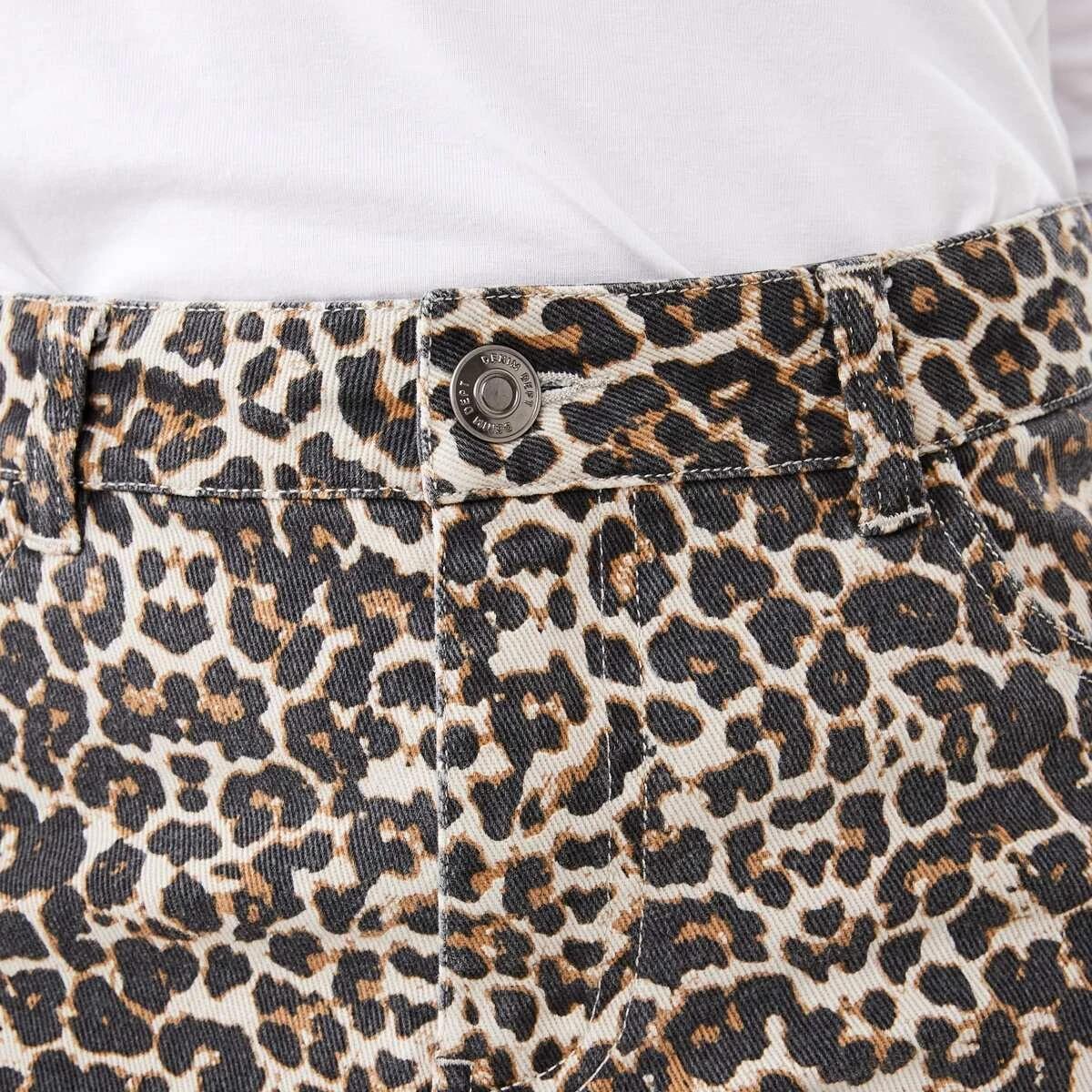 3 Denim Leopard Skirt Ocelotwas, 3 of 8