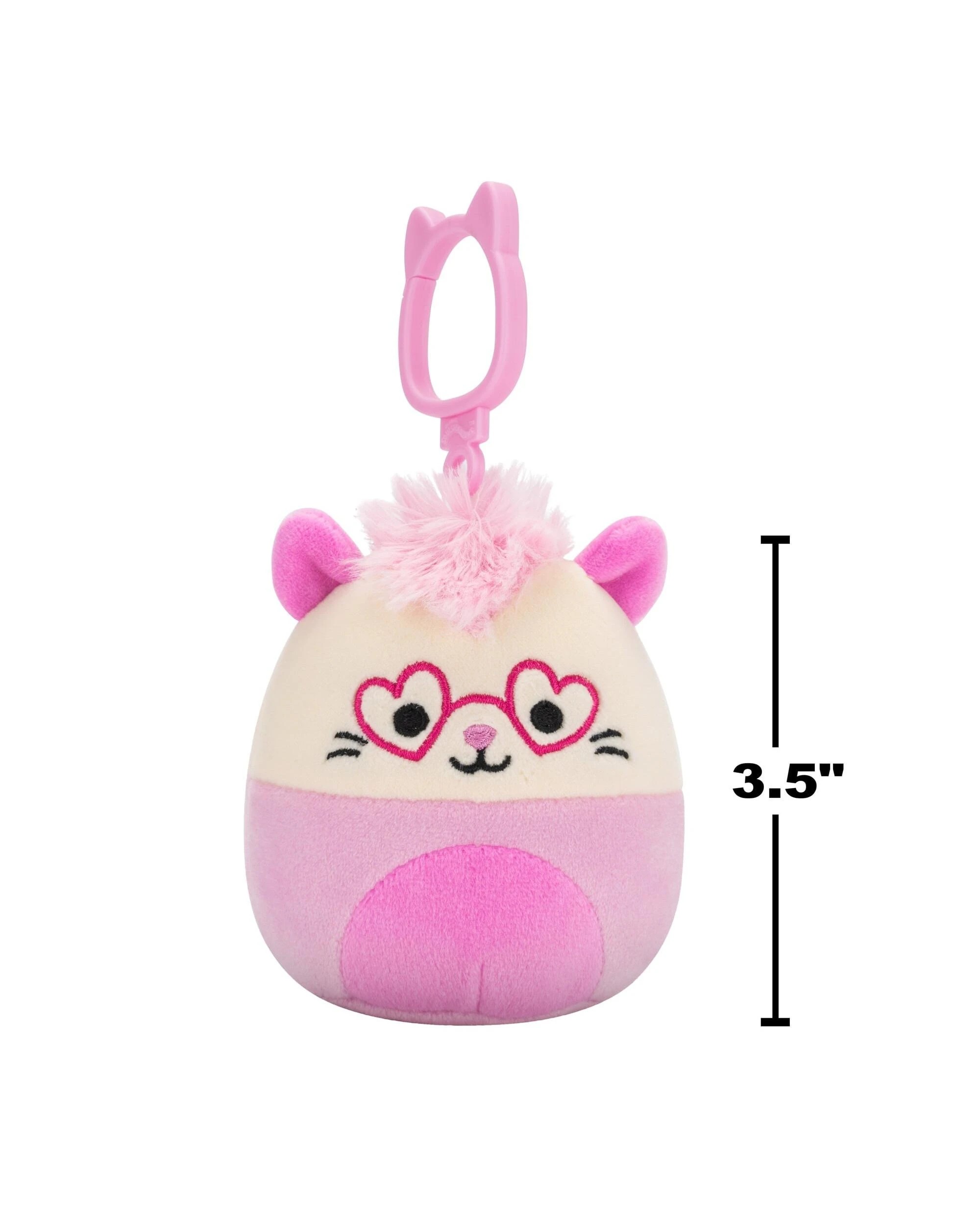 5 Squishmallows Valentines Chambless the Possum 3.5 inch Clip-On Plush - Multi, 5 of 6