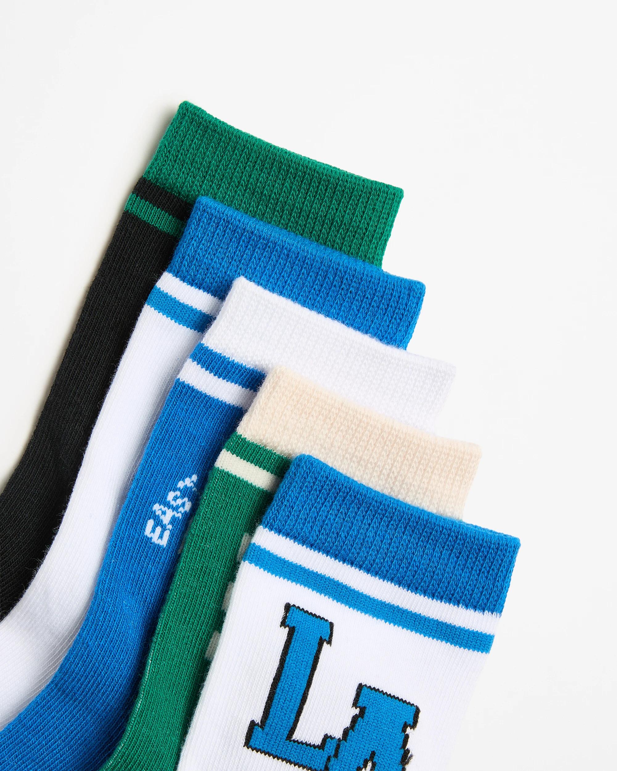 2 Australian Cotton Blend Boys Crew Cut Socks 5 Pack - Maxx COLLEGIATE, 2 of 3