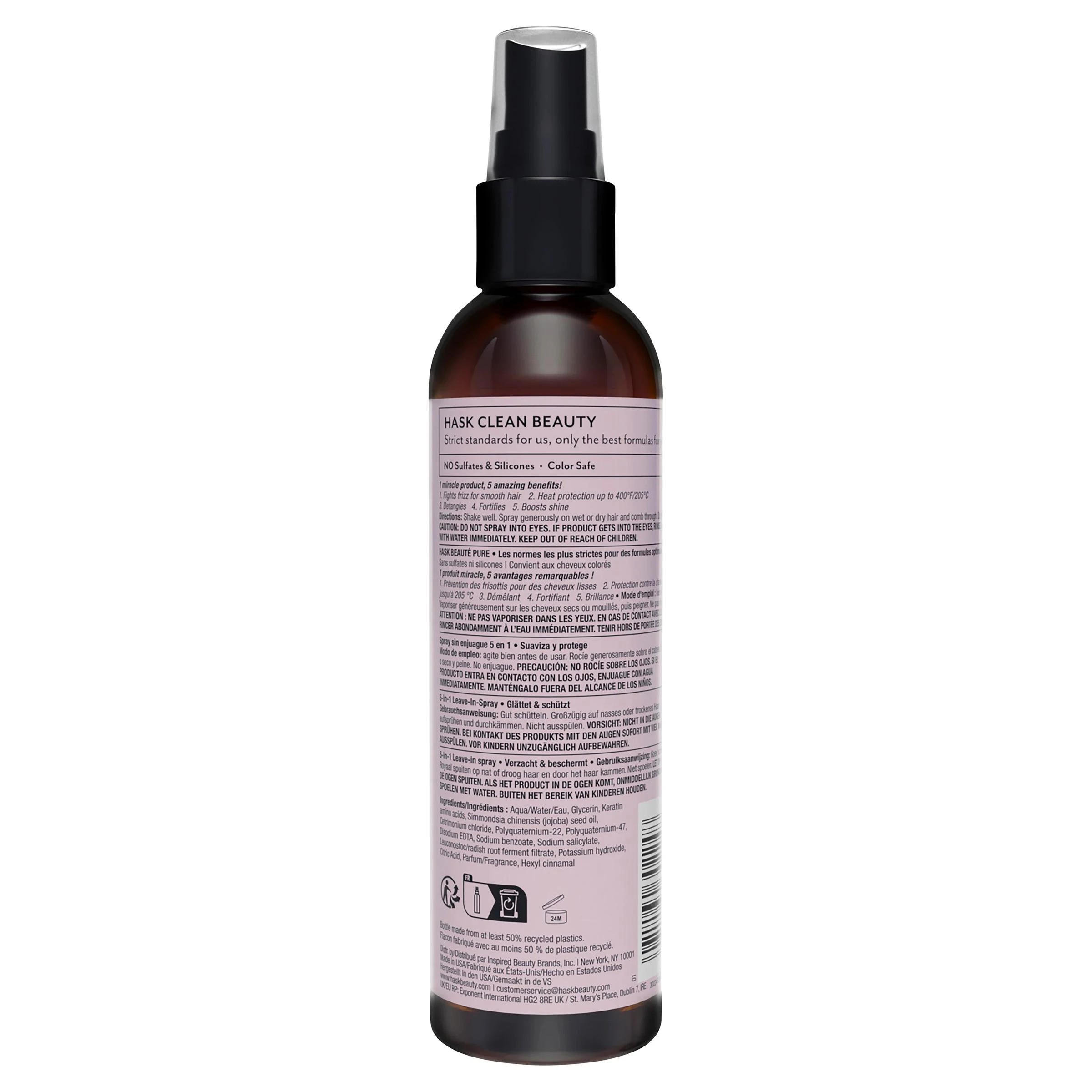 2 Target HASK Keratin Smooth 5-in-1 Leave-in Spray 175ml - Keratin and Jojoba Seed Oil - Multi, 2 of 10
