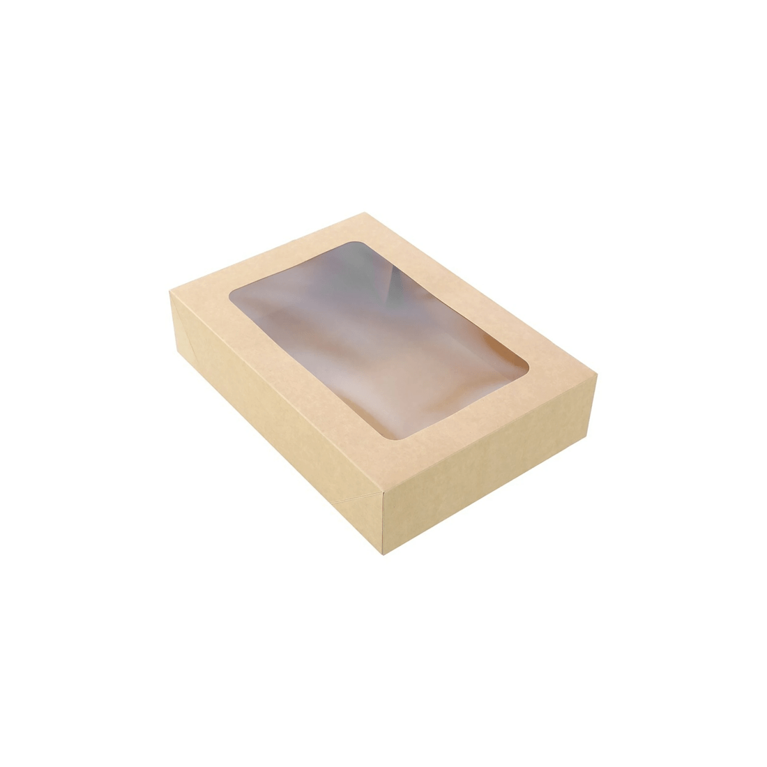 4 3pc Lemon And Lime 36cm Eco Kraft Disposable Catering 7l Lidded Grazing Box
 - Brown, 4 of 6