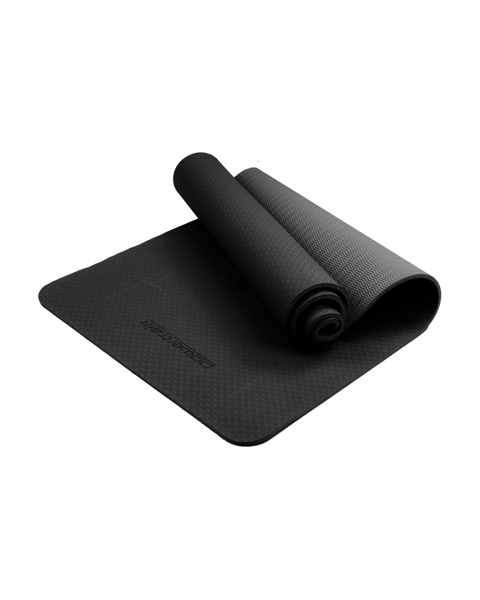 4 Powertrain TPE Pilates Exercise Yoga Mat Workout 6mm Home Gym 183cm - Black, 4 of 7