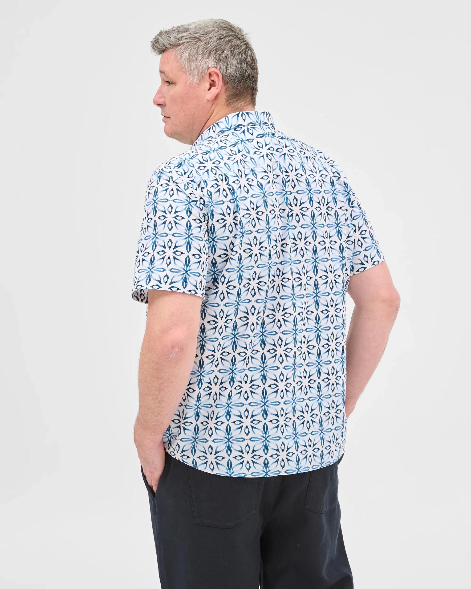 3 Target Man Plus Plus Size Australian Cotton Business Shirt BLUE TILE, 3 of 6