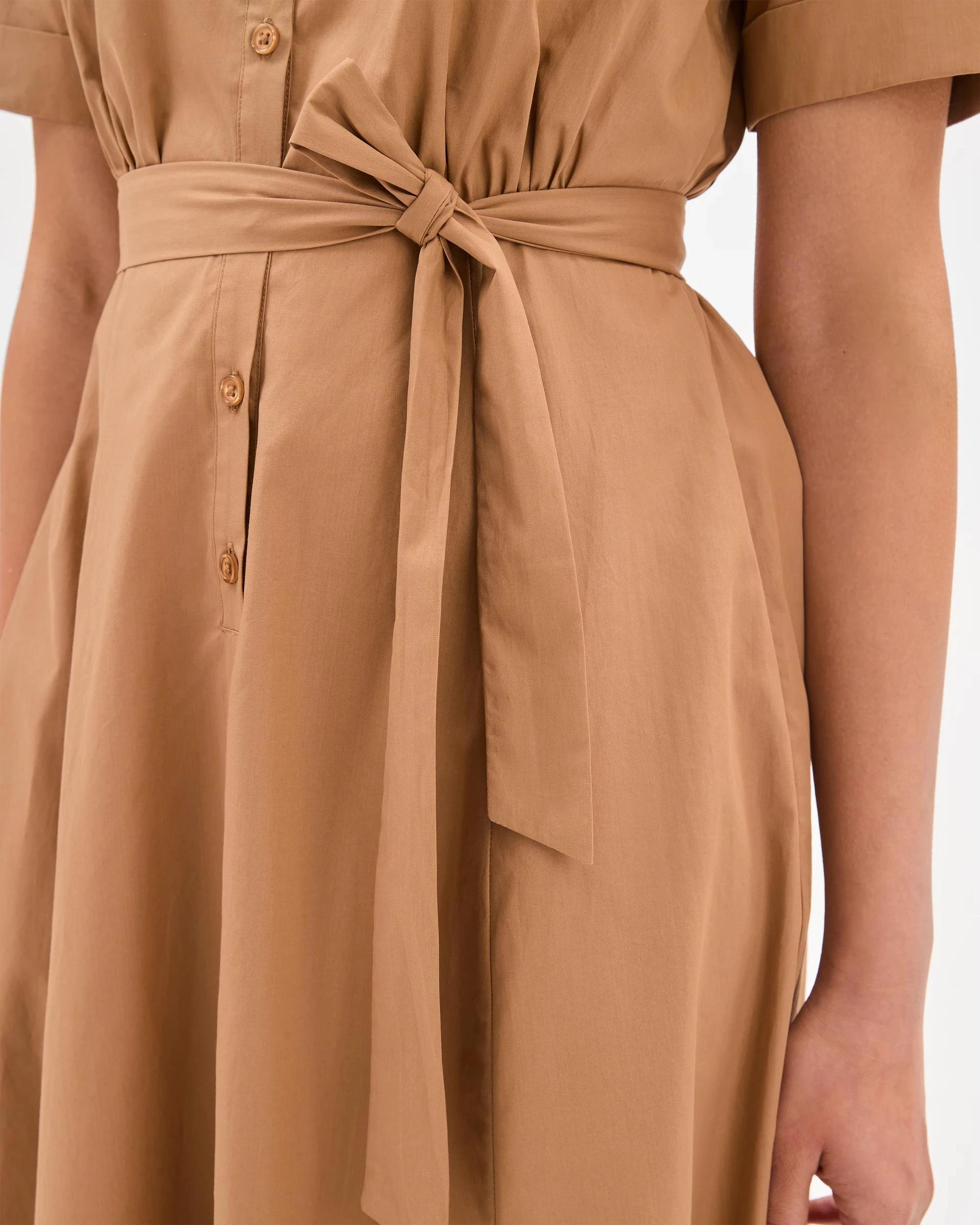 5 Australian Cotton Midi Shirt Dress - Preview CAMEL, 5 of 6