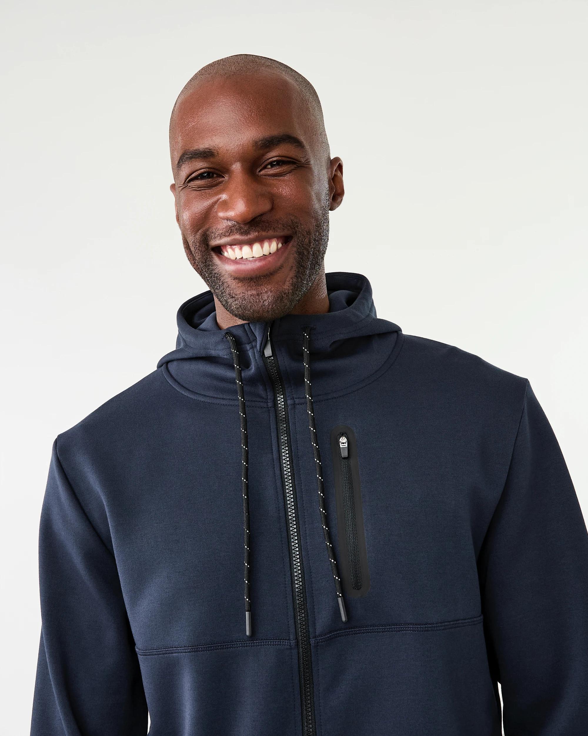 5 Active Mens Sports Tech Hoodie Shade Navy, 5 of 8