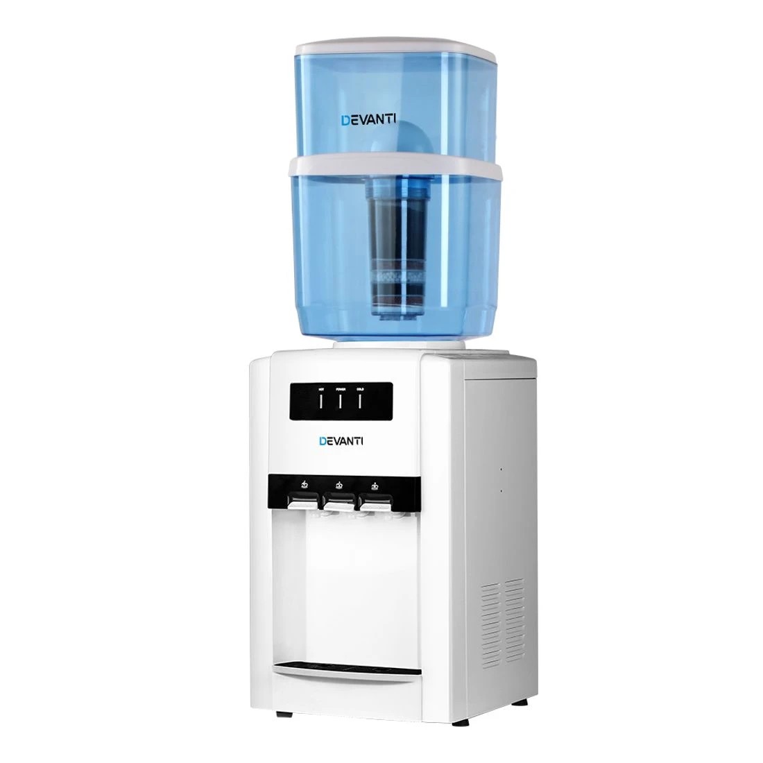 4 Devanti Countertop Benchtop Water Cooler Dispenser 22L 7-Stage Filter Filtration Hot Cold Triple Tap Purifier - multi, 4 of 10