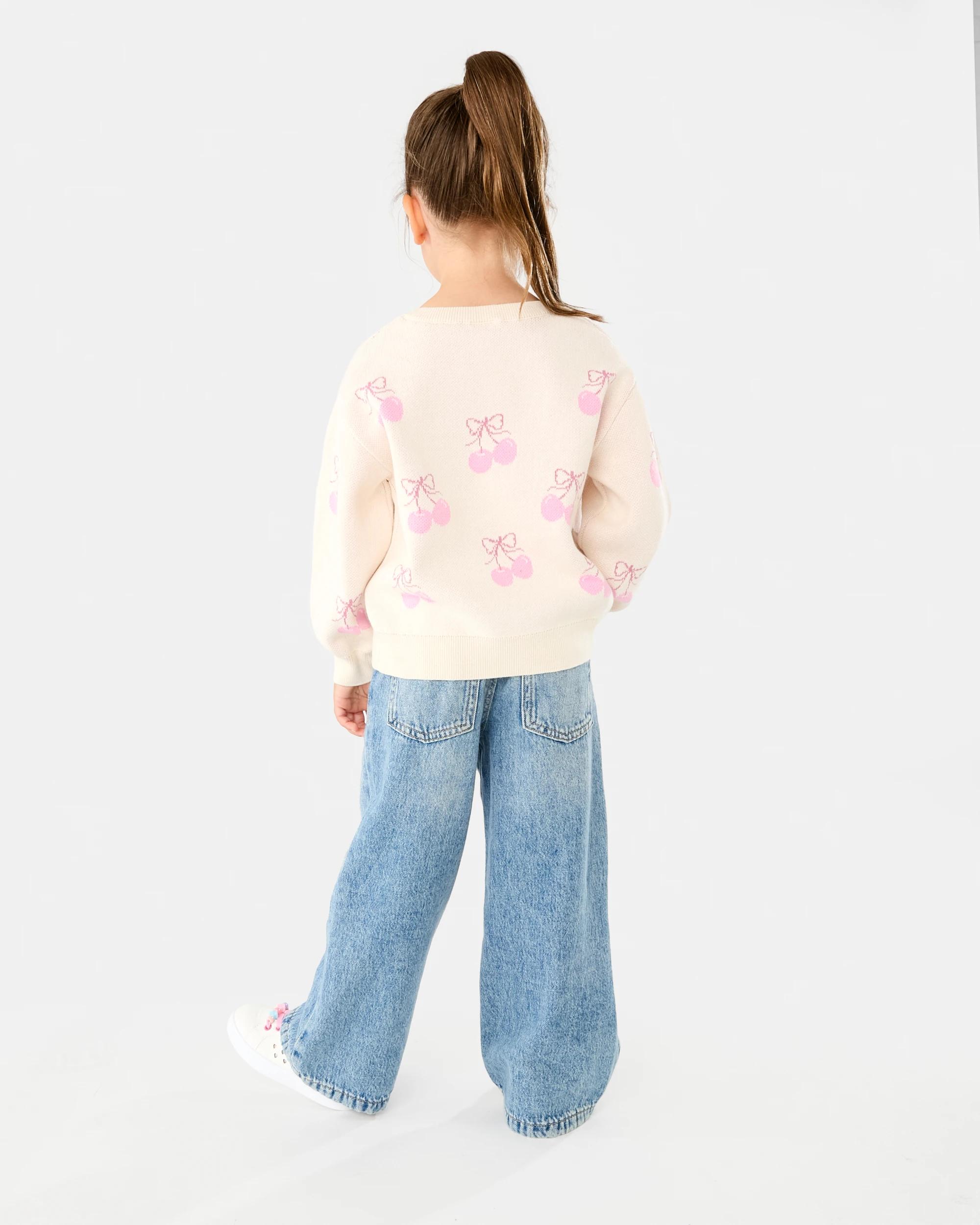 8 Jacquard Knit Jumper Bge Cherry, 8 of 8