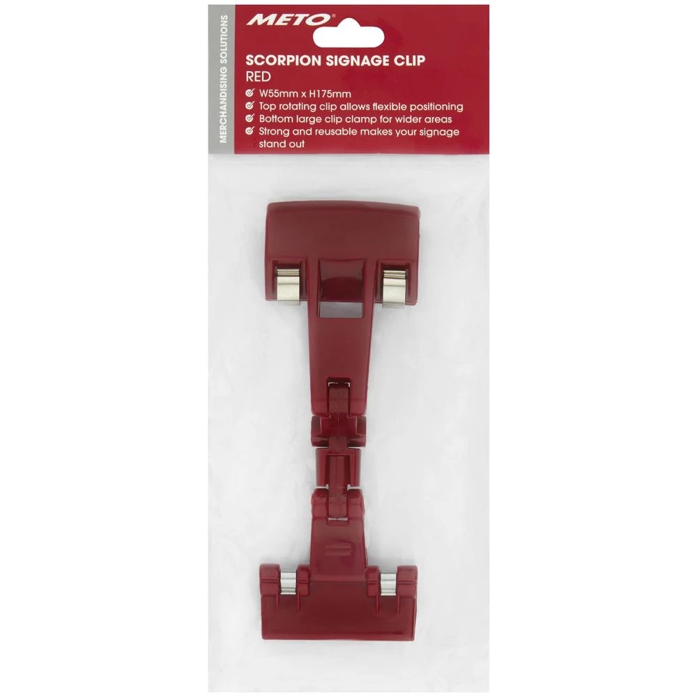 2 Meto Scorpion Double Sign Clip Red, 2 of 2