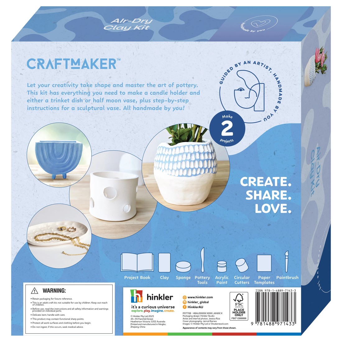 2 Craft Maker Air-Dry Clay Kit, 2 of 7