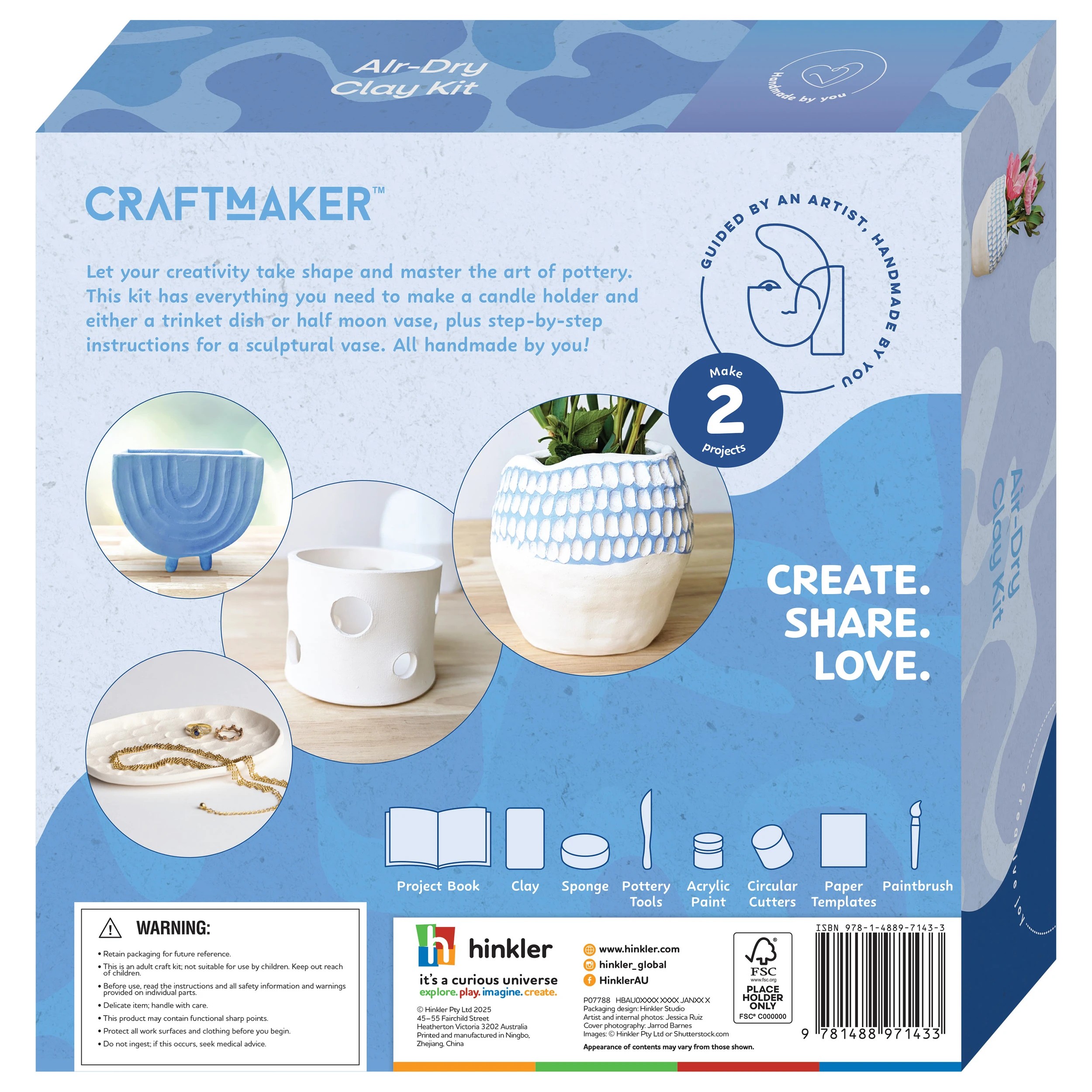 3 Craft Maker Air-Dry Clay Kit, 3 of 8
