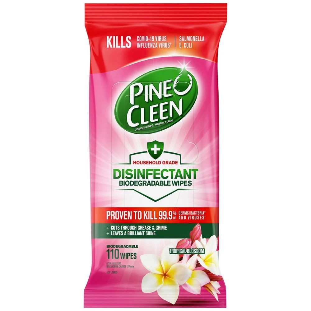 1 Pine O Cleen Surface Wipes Tropical Blossom 110 Pack, 1 of 2