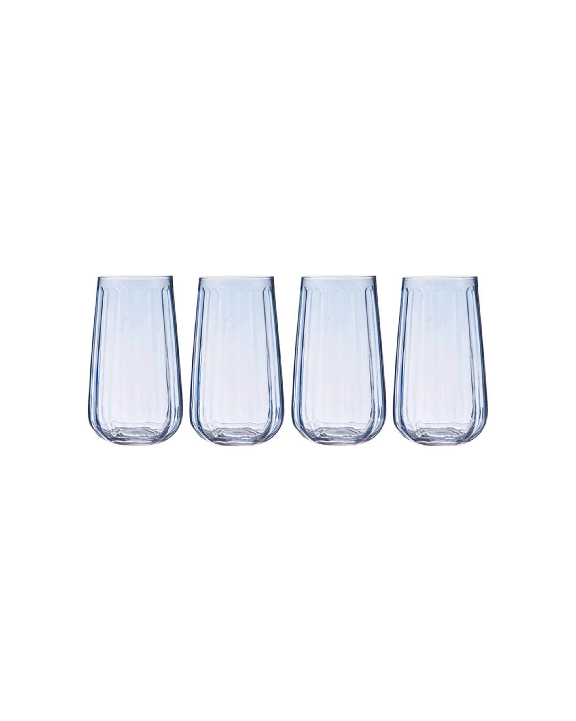 1 Ladelle 4pc Capri Highball Tumbler 550ml Tall Drinking Glass - Blue, 1 of 2