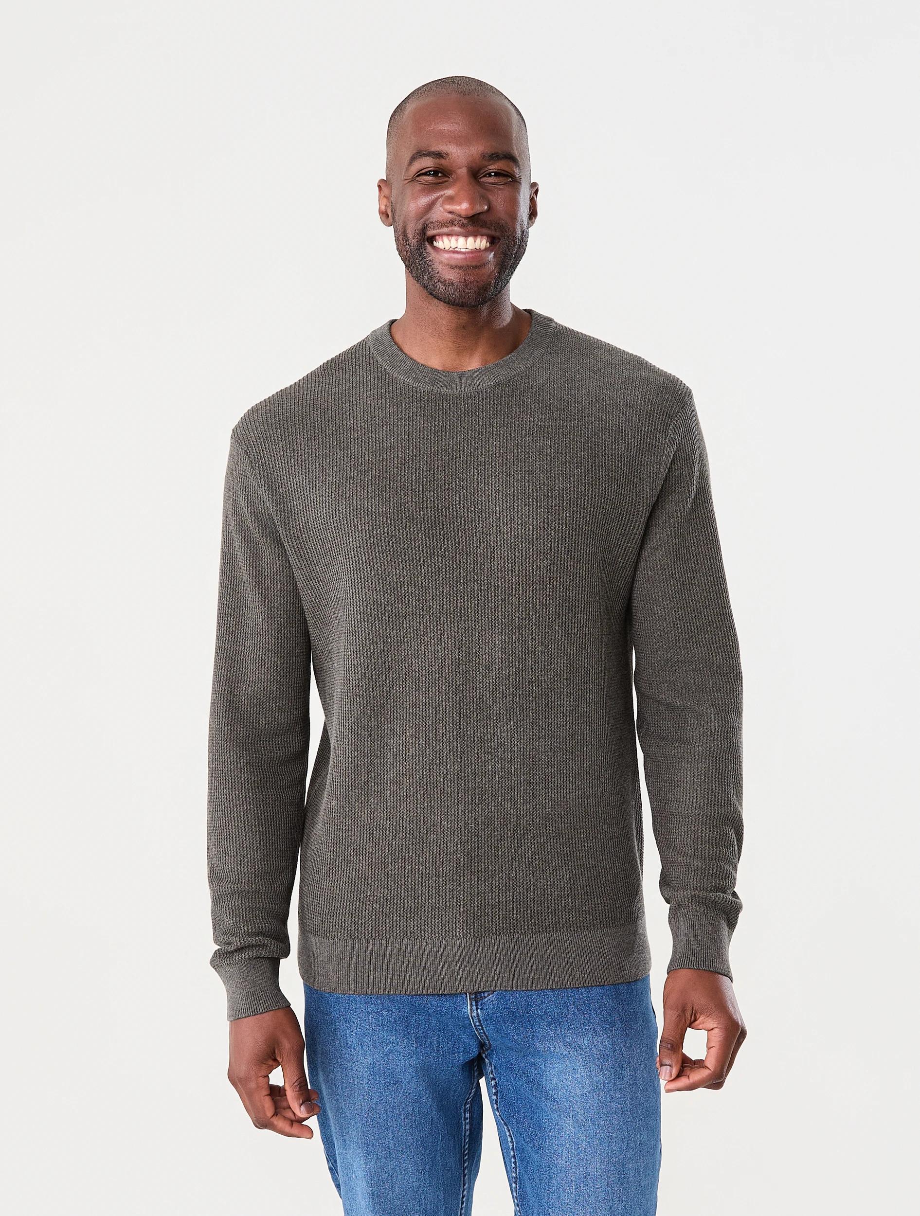 1 Lightweight Crew Neck Knit Jumper Brn Mulch, 1 of 7