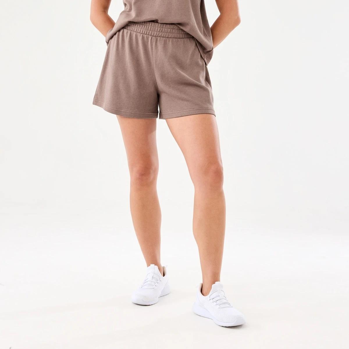 5 Active Womens Terry Everyday Shorts Nutmeg, 5 of 6