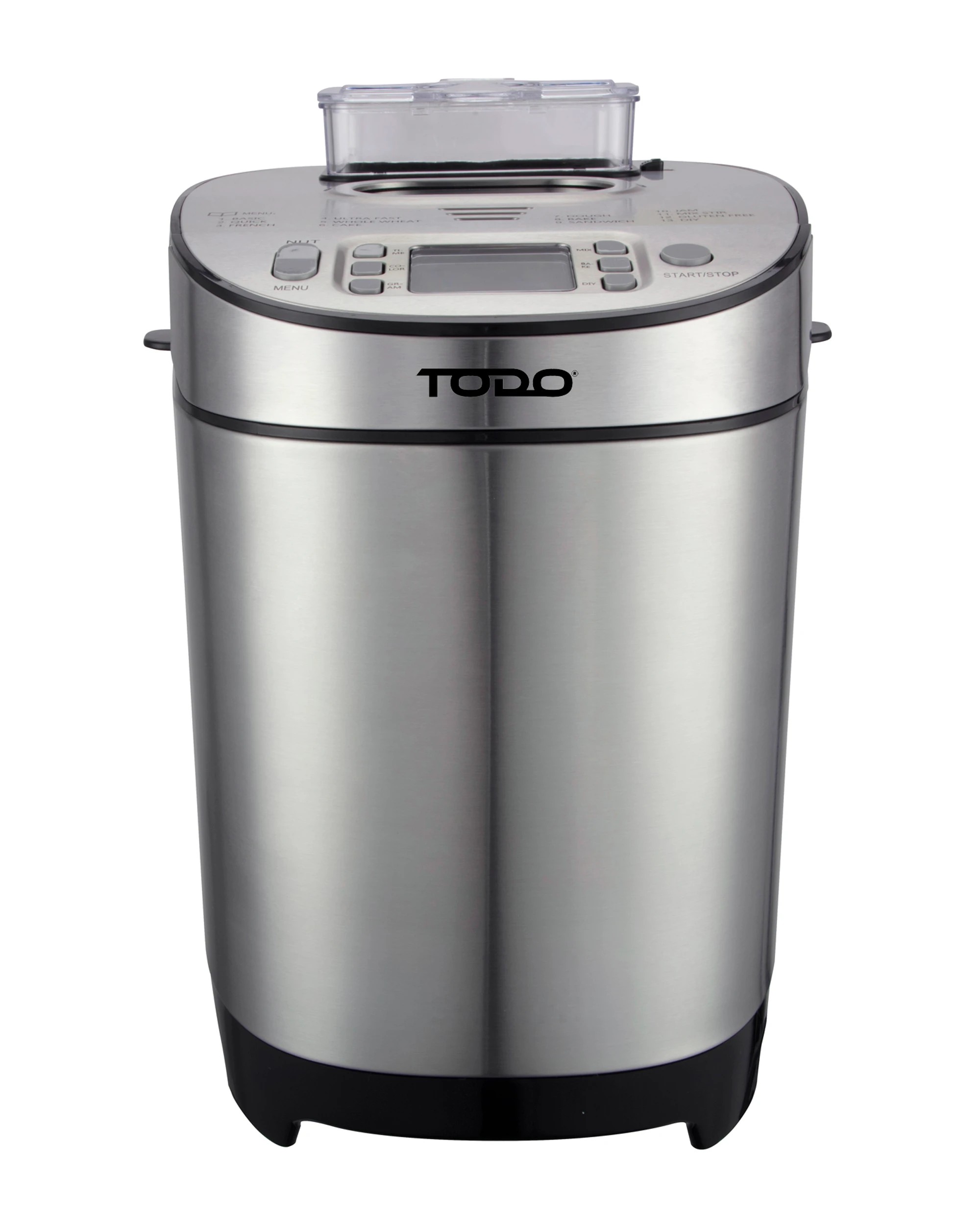 2 TODO Stainless Steel Bread Maker 13 Programs Menu 550W Power Fruit Nut Dispenser Keep Warm Function, 2 of 7