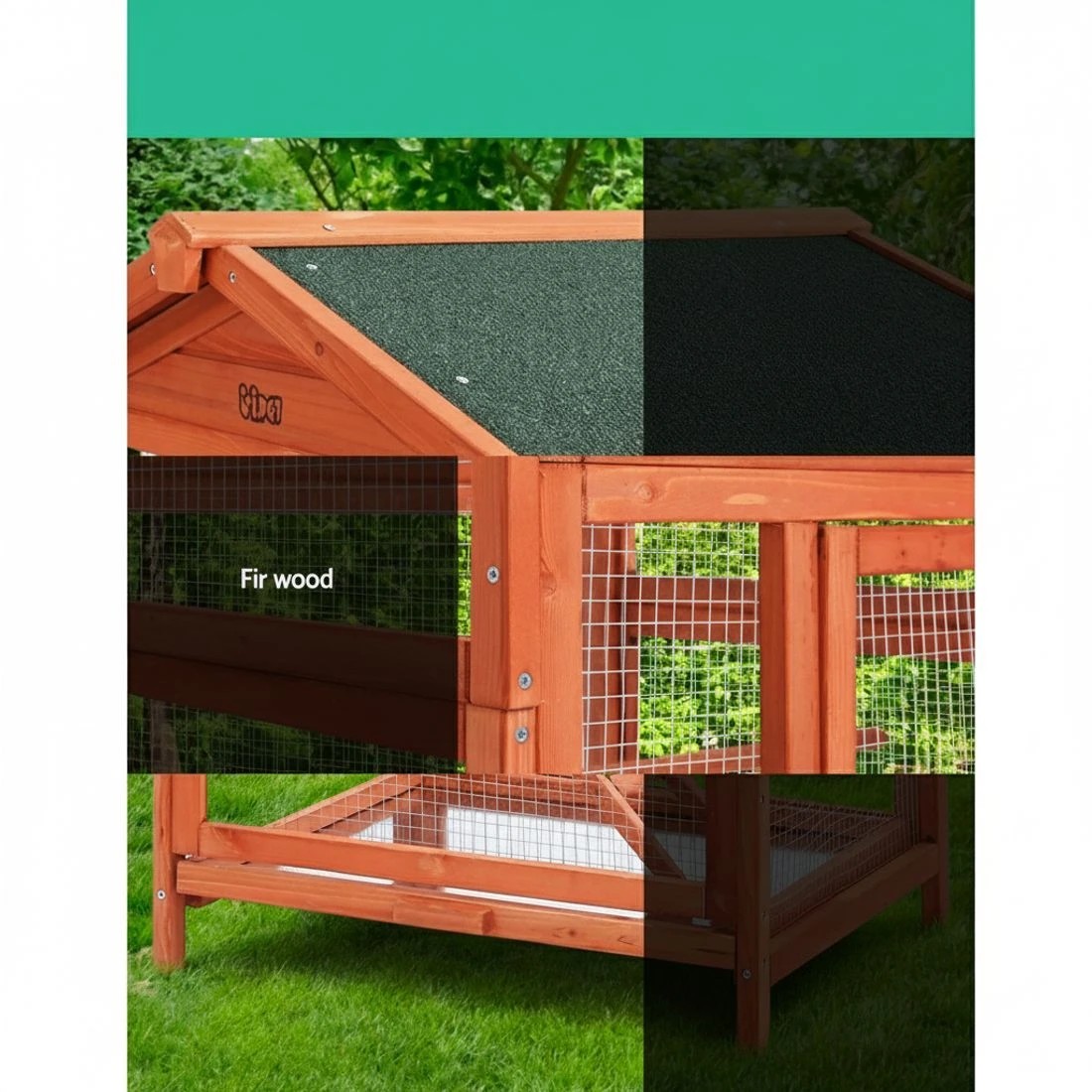 4 i.Pet Bird Cage 72cm x 60cm x 168cm Pet Cages Large Aviary Parrot Carrier Travel Canary en XL - Brown, 4 of 7