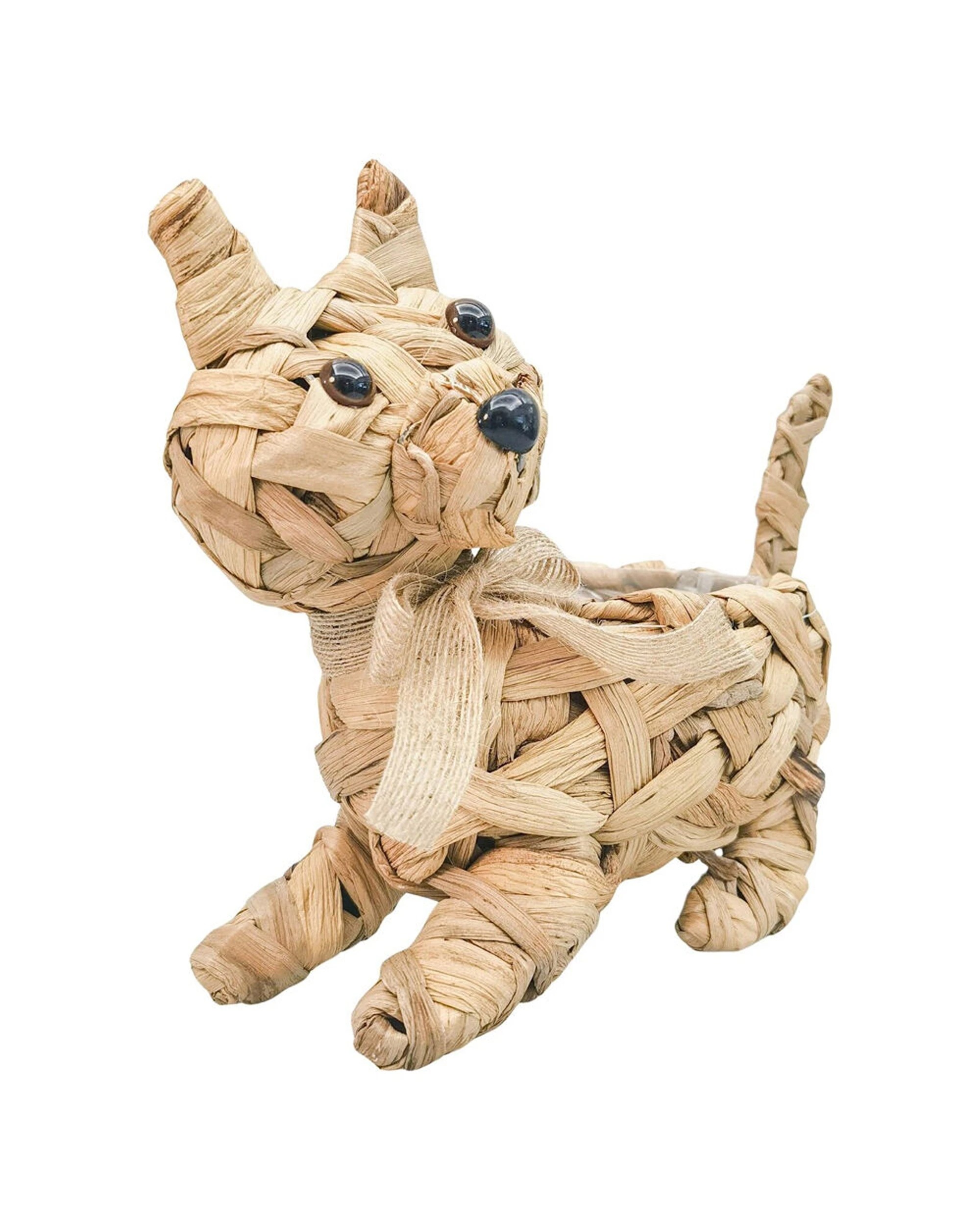 1 Urban Coconut Fibre Woven Cat Outdoor Planter Pot Material Indoor Outdoor Use 25cm - Natural, 1 of 3