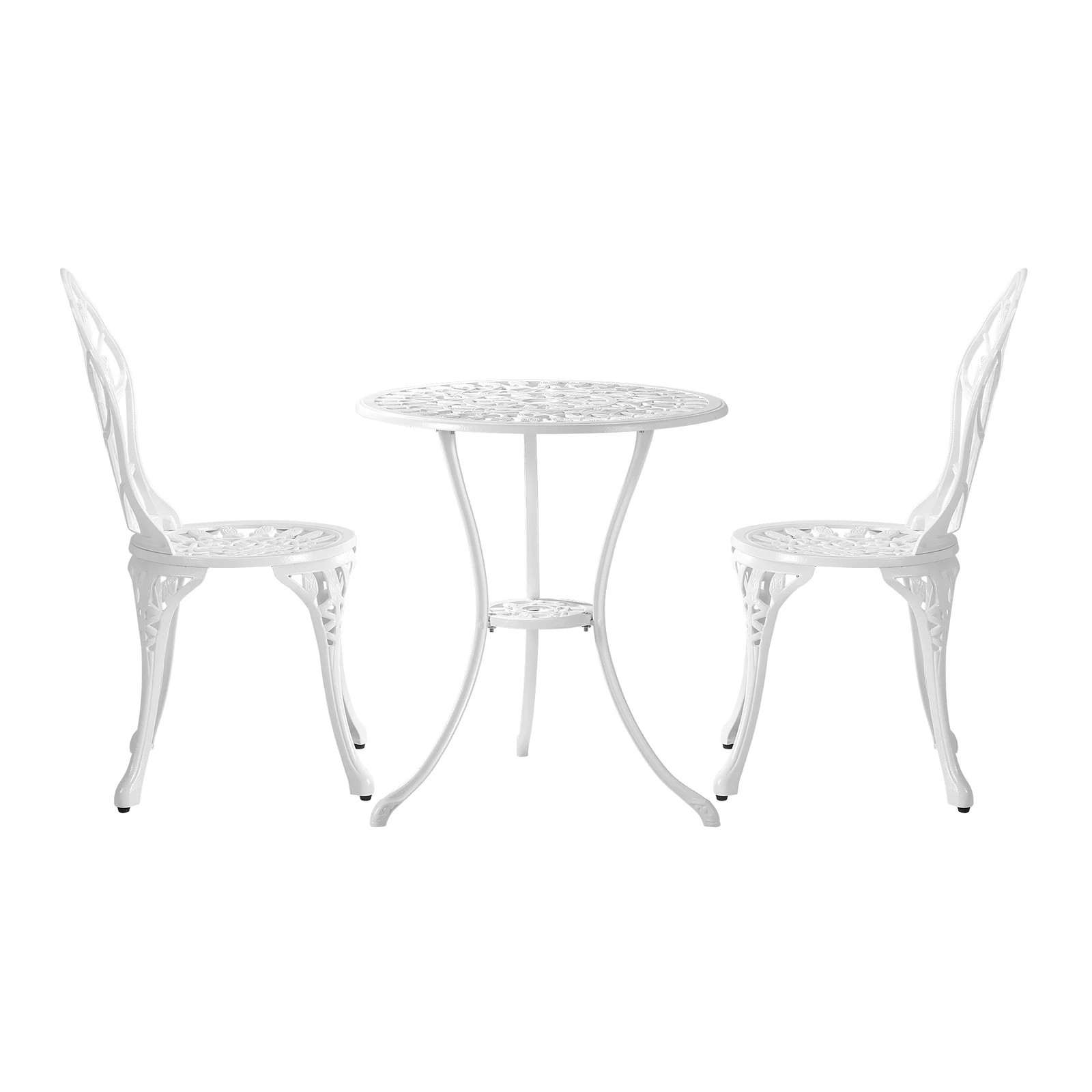 7 Livsip 3 Piece Outdoor Furniture Setting Chairs Table Bistro Patio Dining Set
 - White, 7 of 10